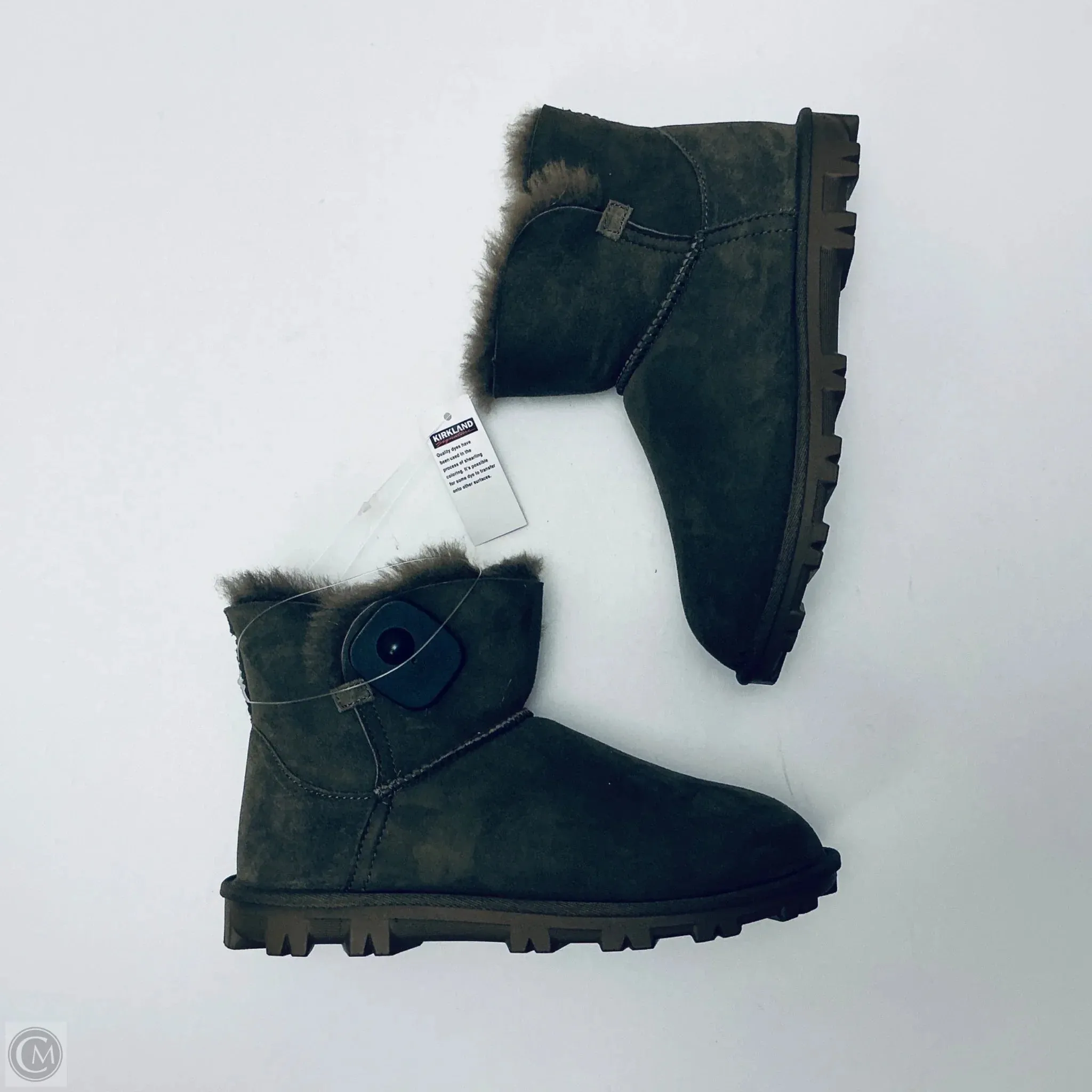 Leather Stiletto Heel Ankle Boots Boots Ankle Flats By Kirkland In Green, Size: 8