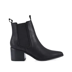 Filo Chelsea Ankle Boots - Black Softee Brown Leather Lace Up Boots