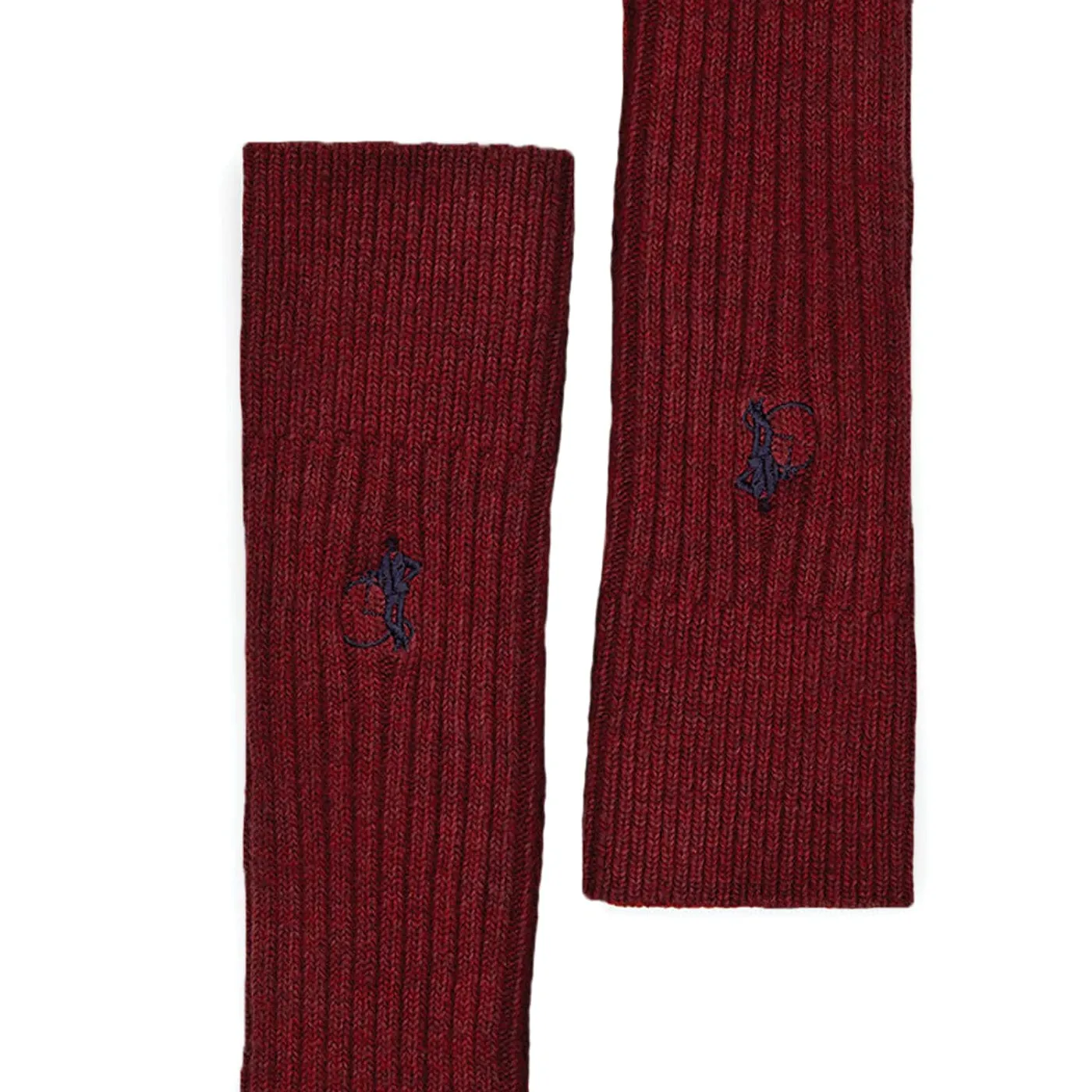 Lace Up Knee Boots Boot Socks - Dark Red