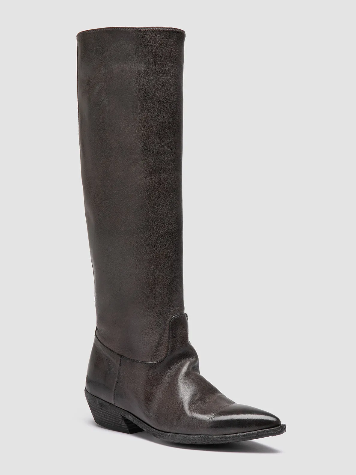 NOELIE DD 104 - Gray Leather Pull On Boots NULL Veronica Boots
