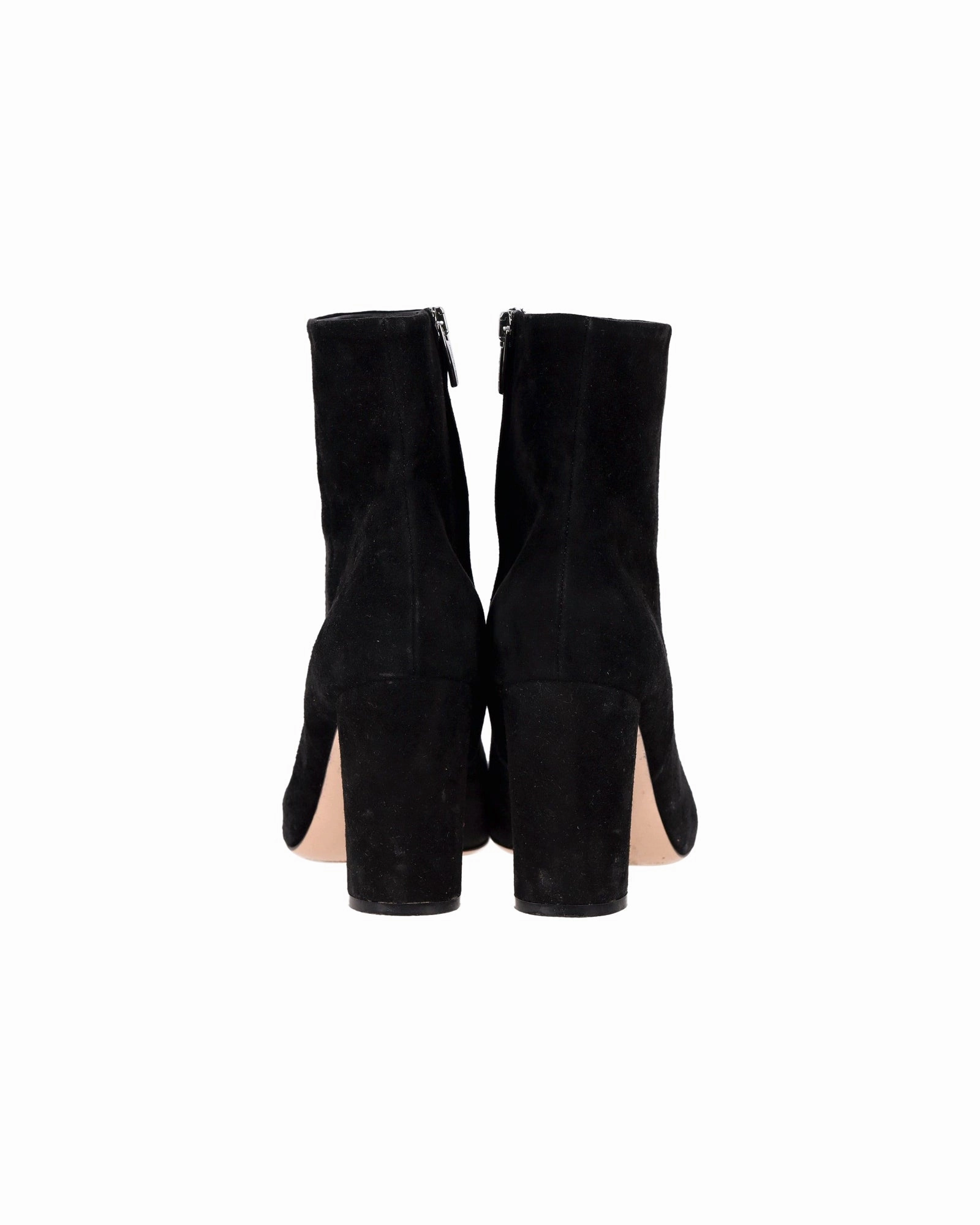 Ankle Boots Wide Ankle Gianvito Rossi Pointed-Toe Ankle Boots in Black Suede