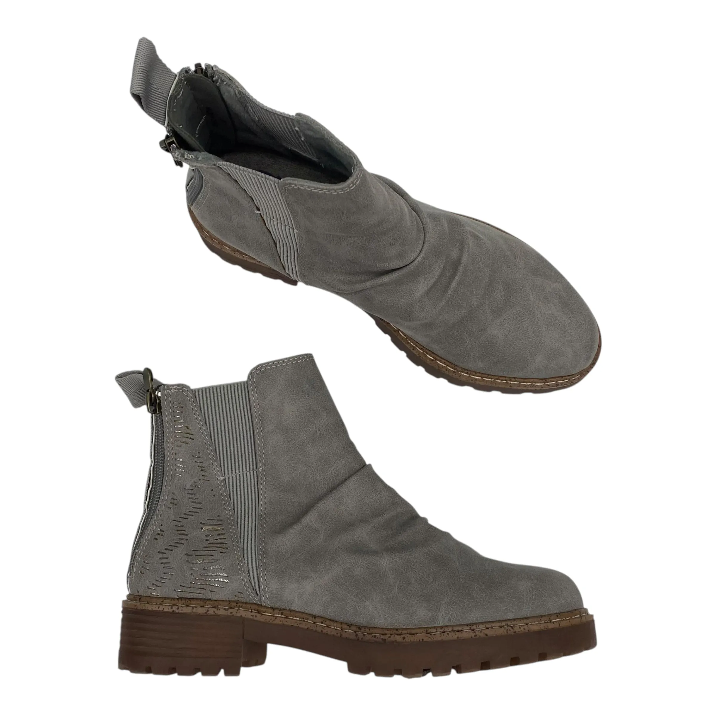 Slip In Ankle Boots Boots Ankle Flats By Blowfish In Grey, Size:8