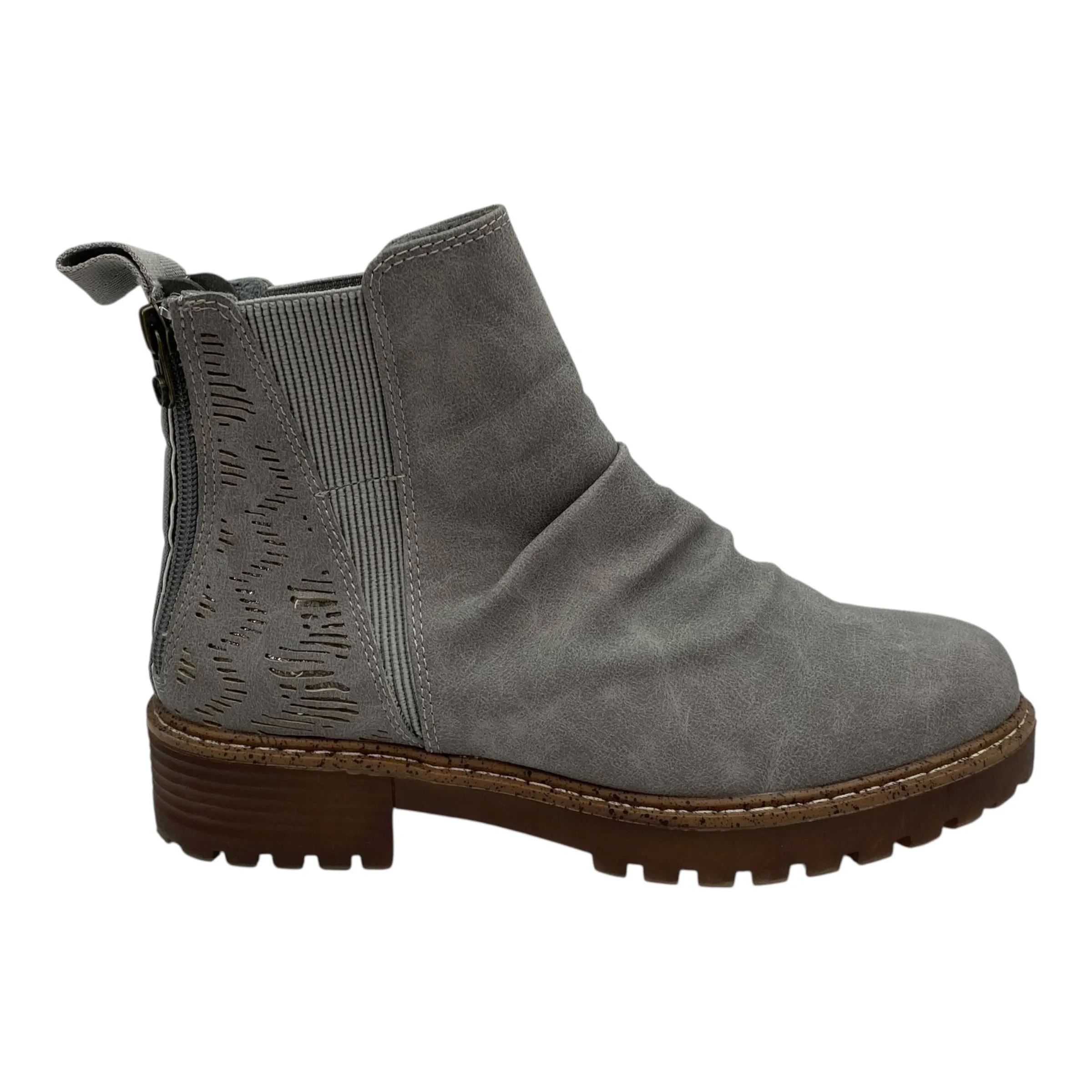 Crystal Embellished Ankle Boots Boots Ankle Flats By Blowfish In Grey, Size:8