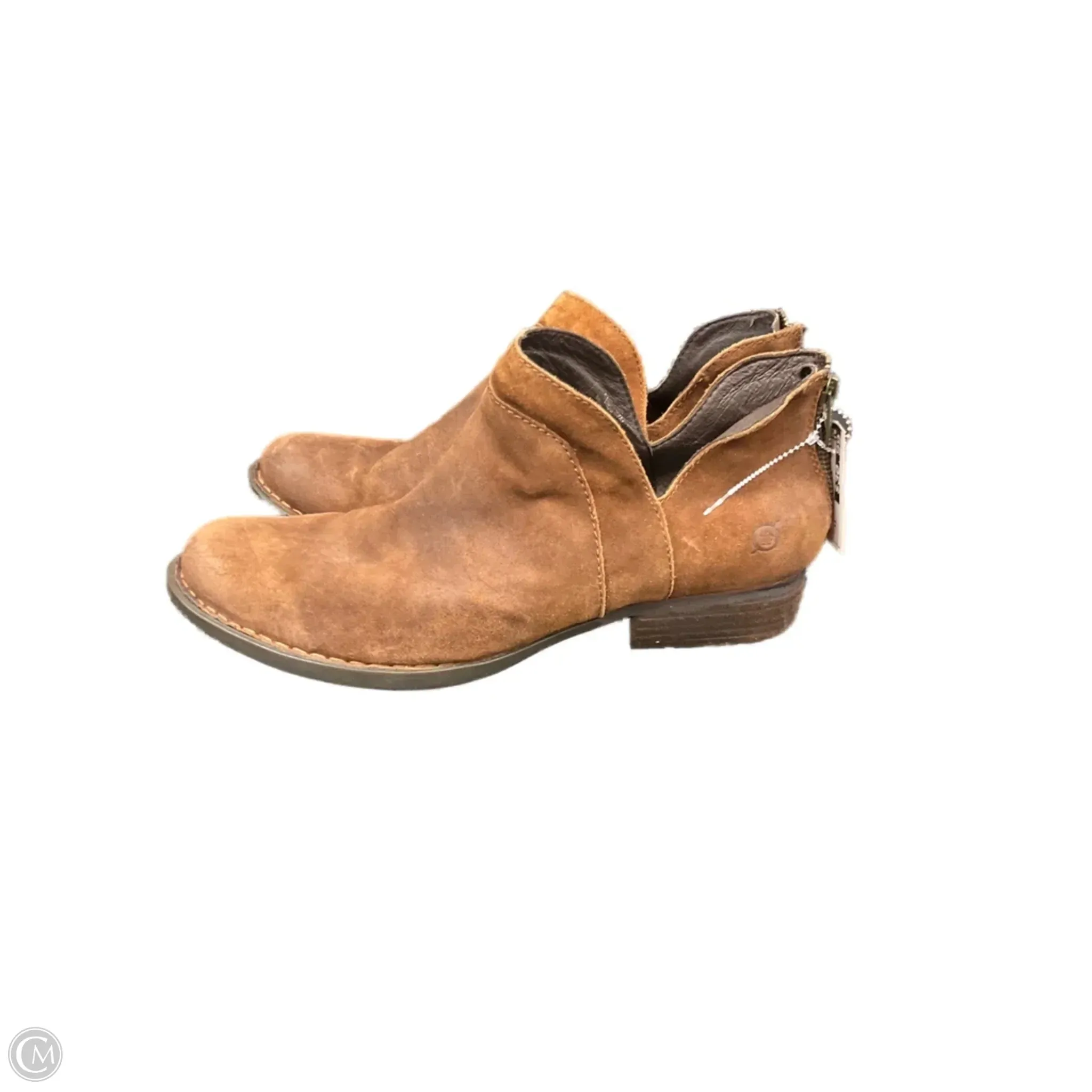 Boots Ankle Flats By Born In Brown, Size: 11 Style Ankle Boots