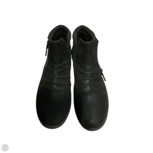 Wide Fit Stiletto Ankle Boots Boots Ankle Flats By Clarks In Black, Size: 10