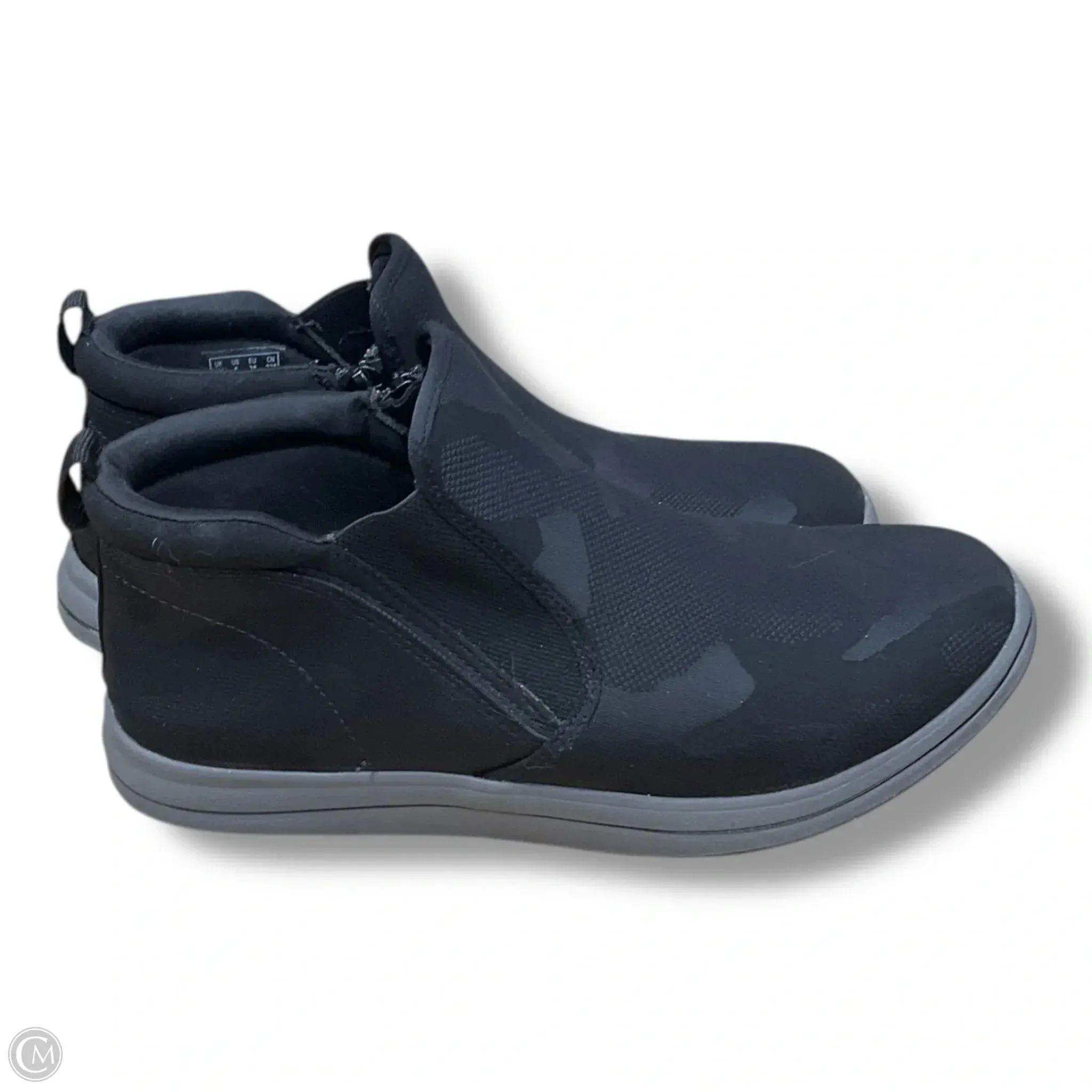 Fitted High-heel Platform Ankle Boots Boots Ankle Flats By Clarks In Black, Size: 6