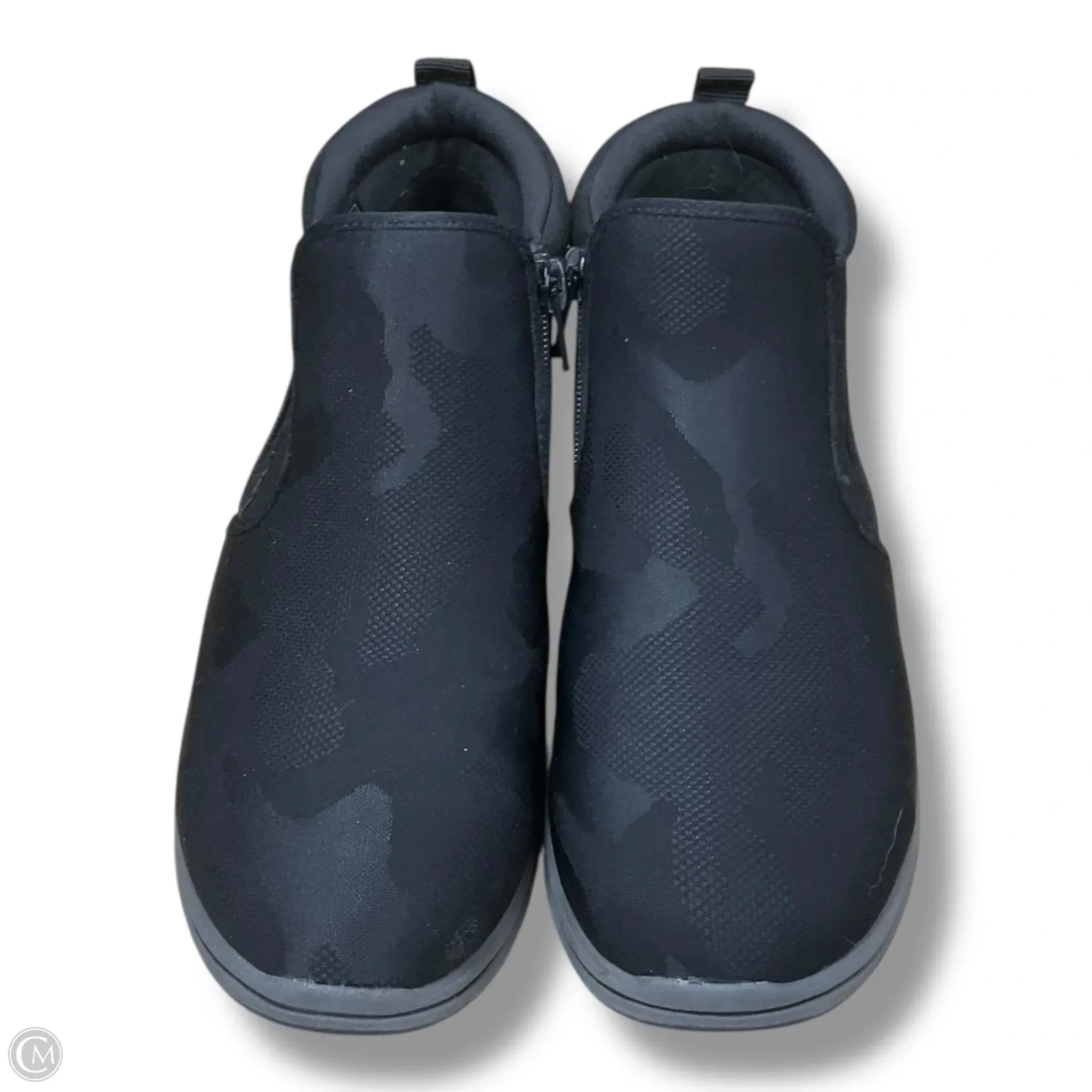 Shiny Heeled Ankle Boots Boots Ankle Flats By Clarks In Black, Size: 6