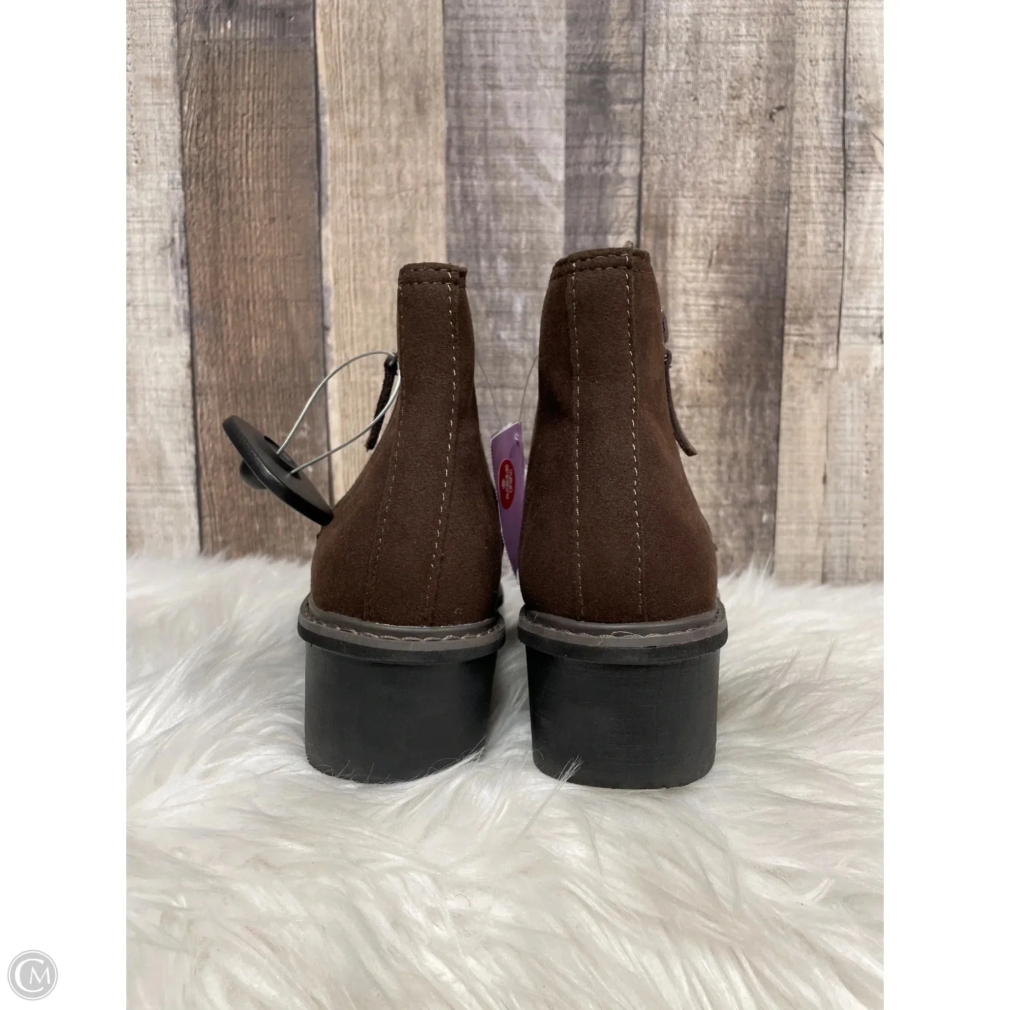 Joie Ankle Boots Boots Ankle Flats By Clarks In Brown, Size: 7