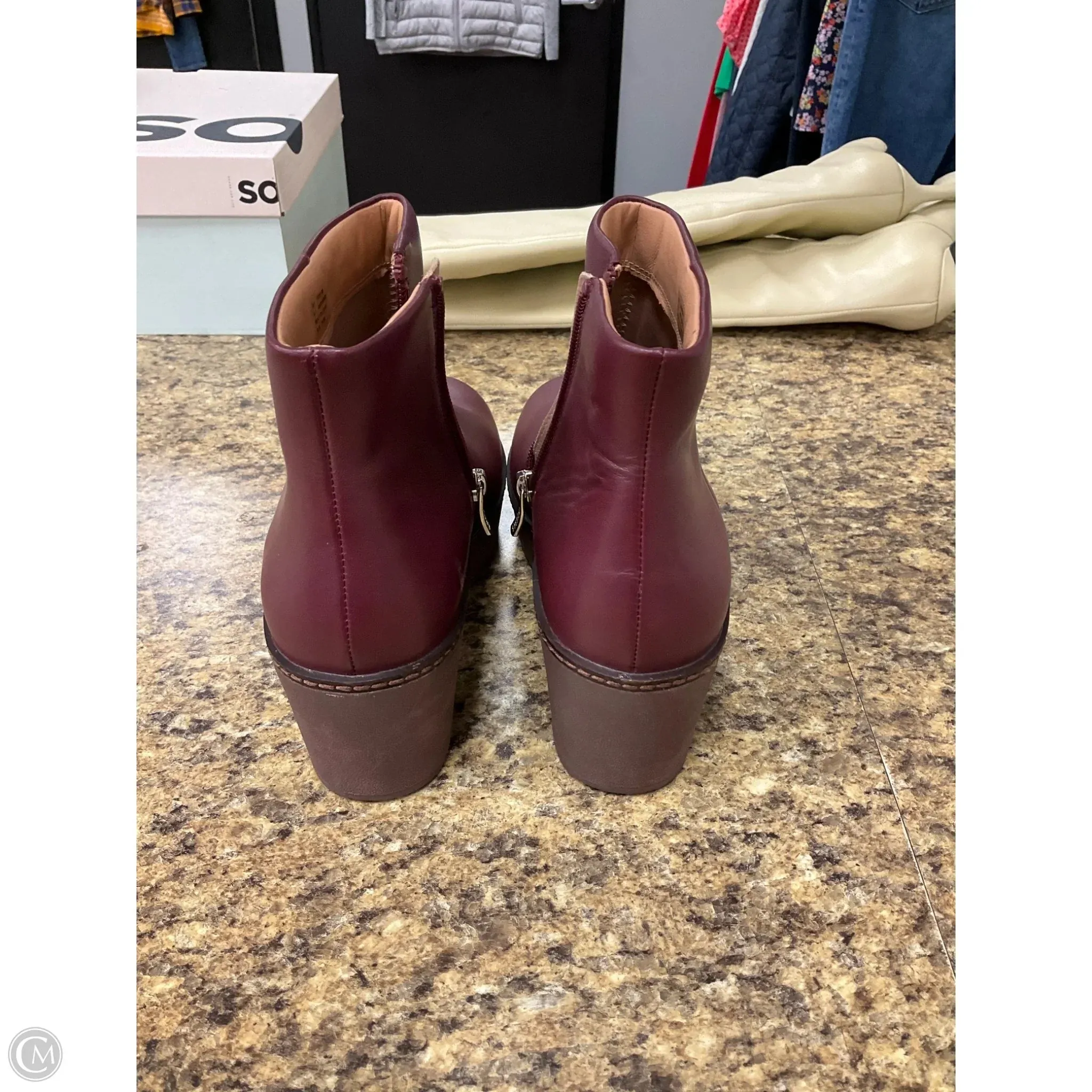 Boots Ankle Flats By Fitflop In Maroon, Size: 7 Reactor Ankle Boots