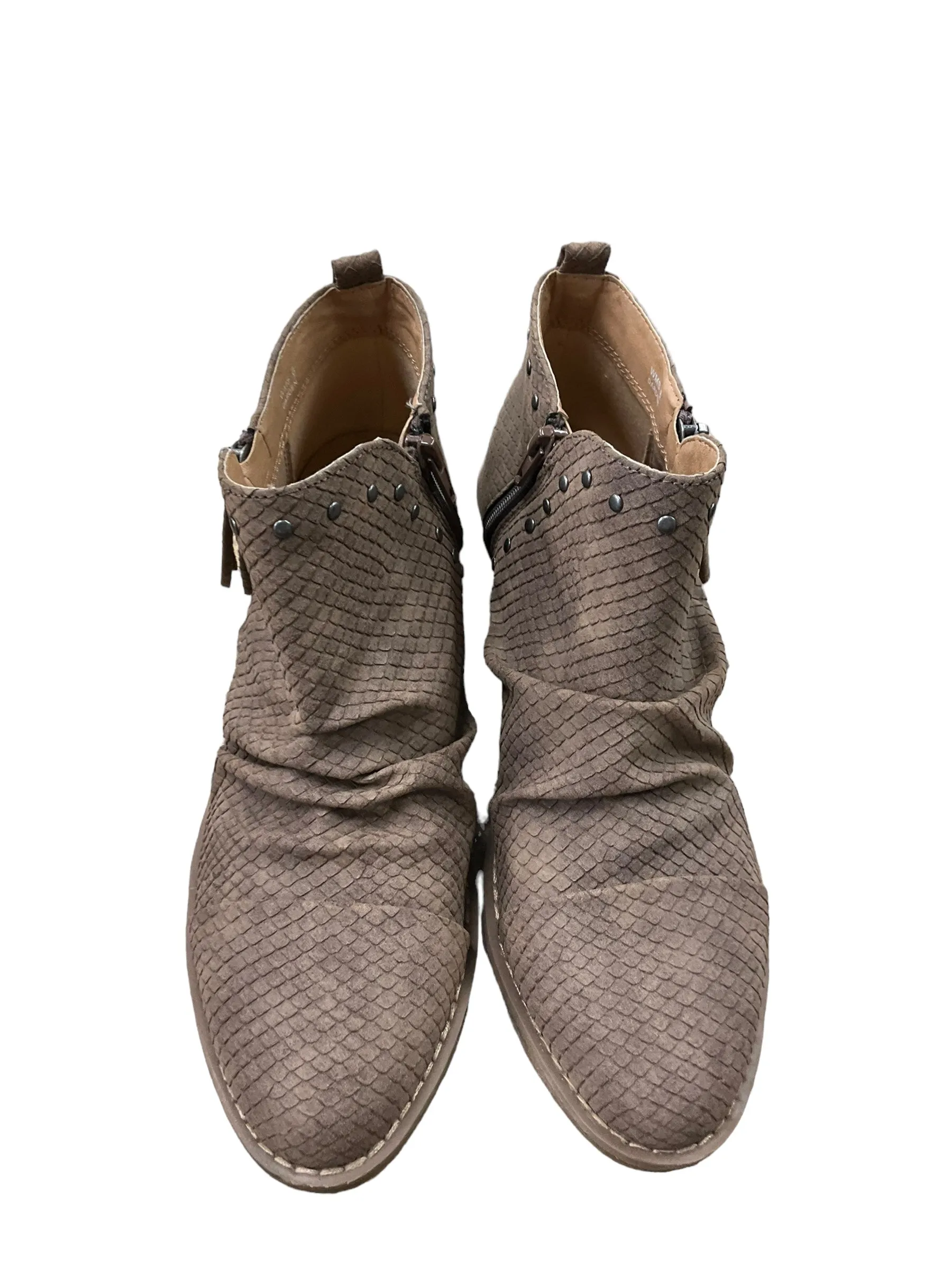 Open Walk Suede Ankle Boots Boots Ankle Flats By Report In Tan, Size: 8