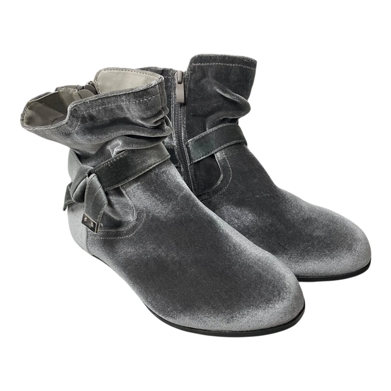Celine Leather Ankle Boots Boots Ankle Flats By Torrid In Grey, Size:8