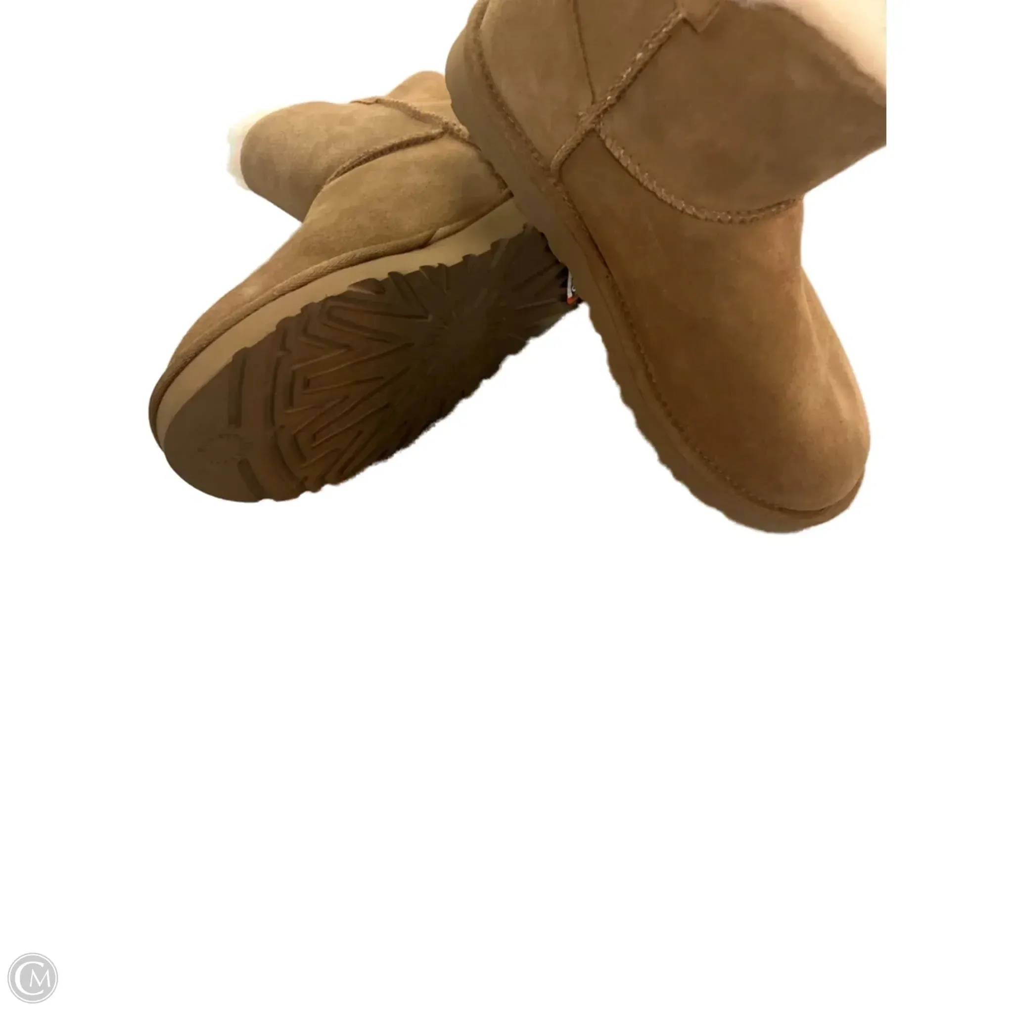 Boots Ankle Flats By Ugg In Tan, Size: 7 Cowboy Style Ankle Boots