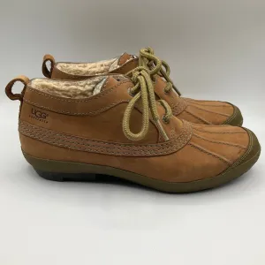 Boot For A Sprained Ankle Boots Ankle Flats By Ugg In Tan, Size: 8