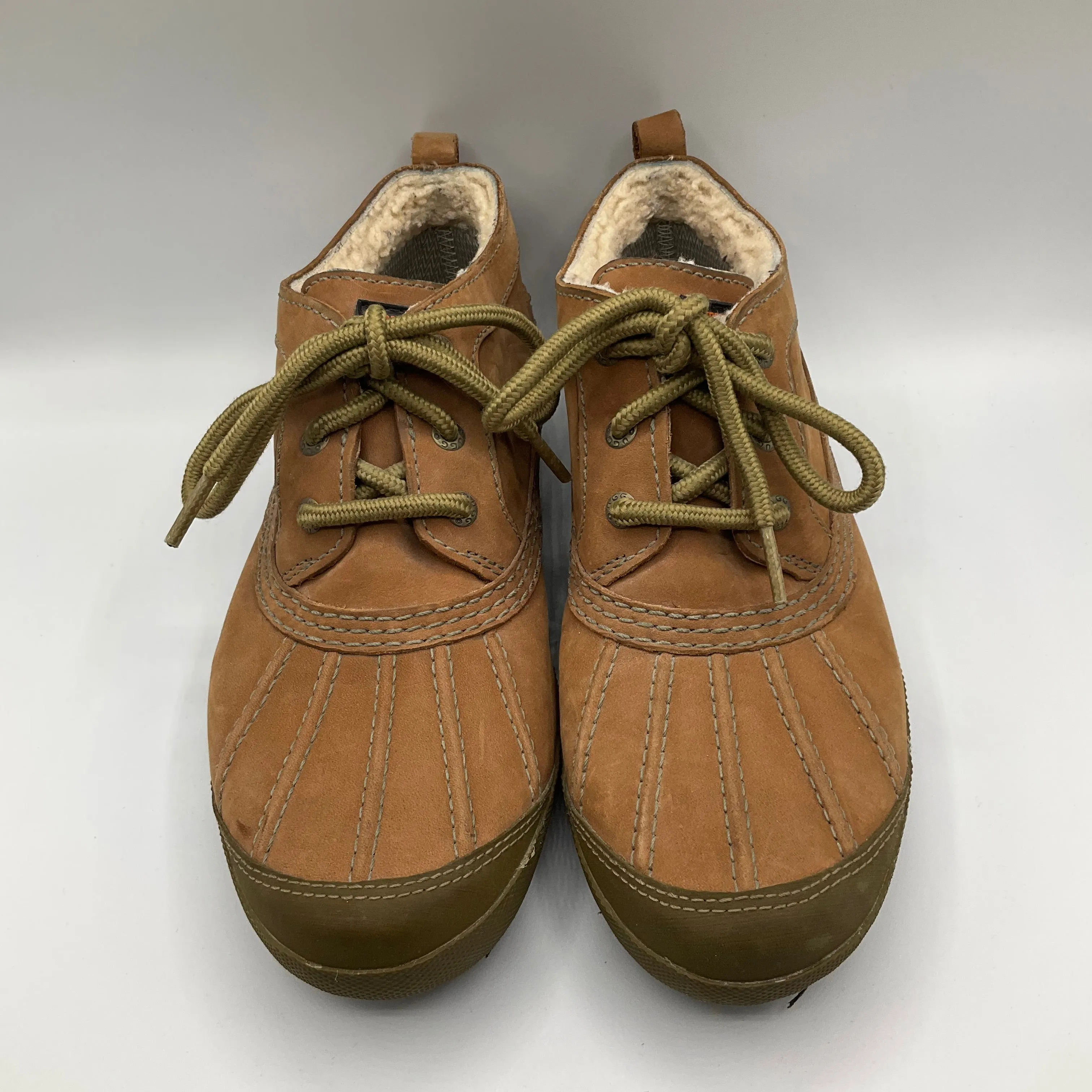 Ankle Boots With Heels And Laces Boots Ankle Flats By Ugg In Tan, Size: 8