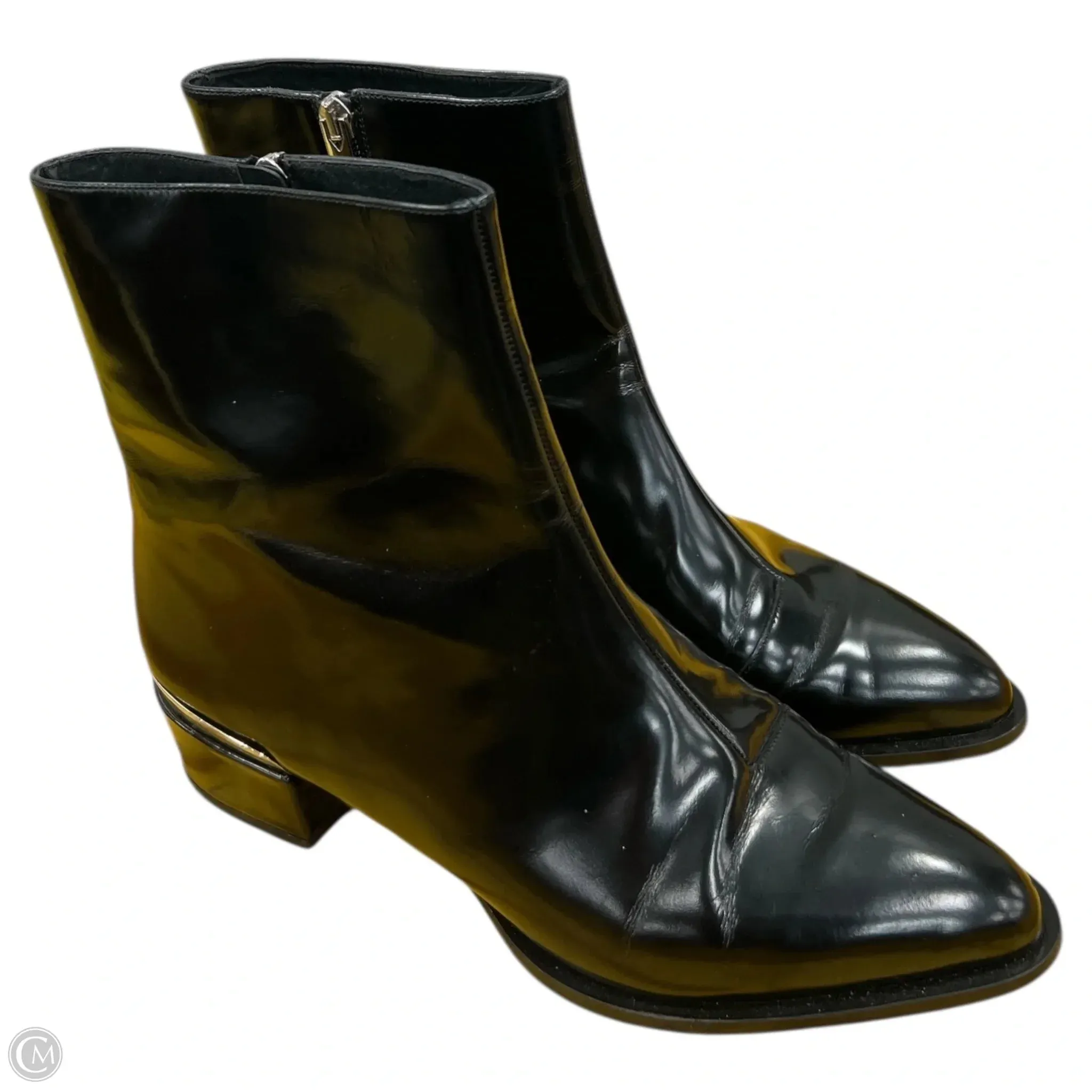 Lace Up Ankle Boots Platform Boots Ankle Flats By Vince In Black, Size: 10