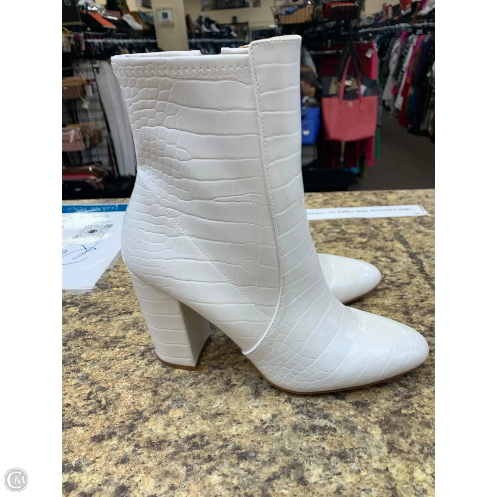 Boots Ankle Heels By Aldo In White, Size: 10 Girls Ankle Boots