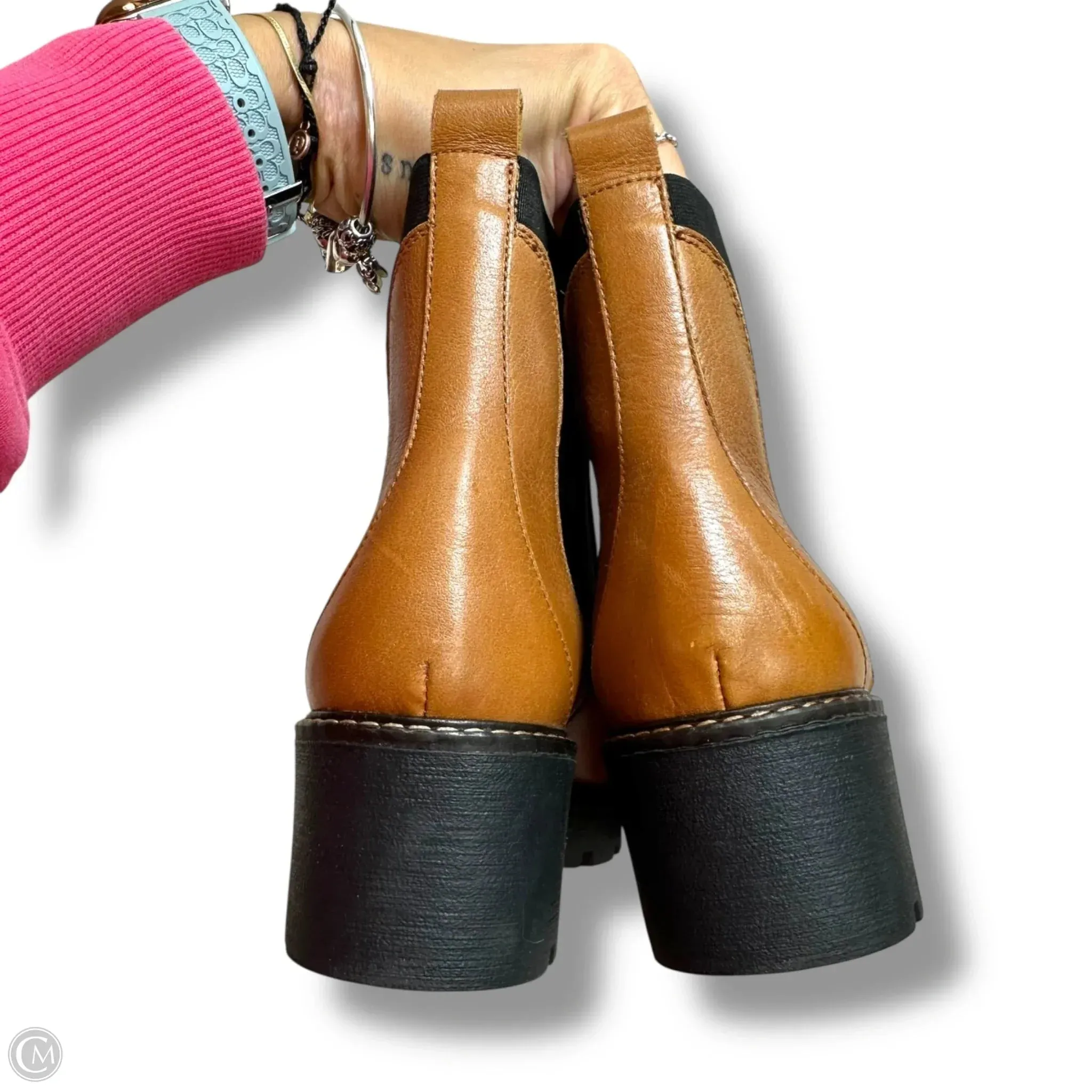 Boots Ankle Heels By Anthropologie In Brown, Size: 9 Vintage Style Ankle Boots