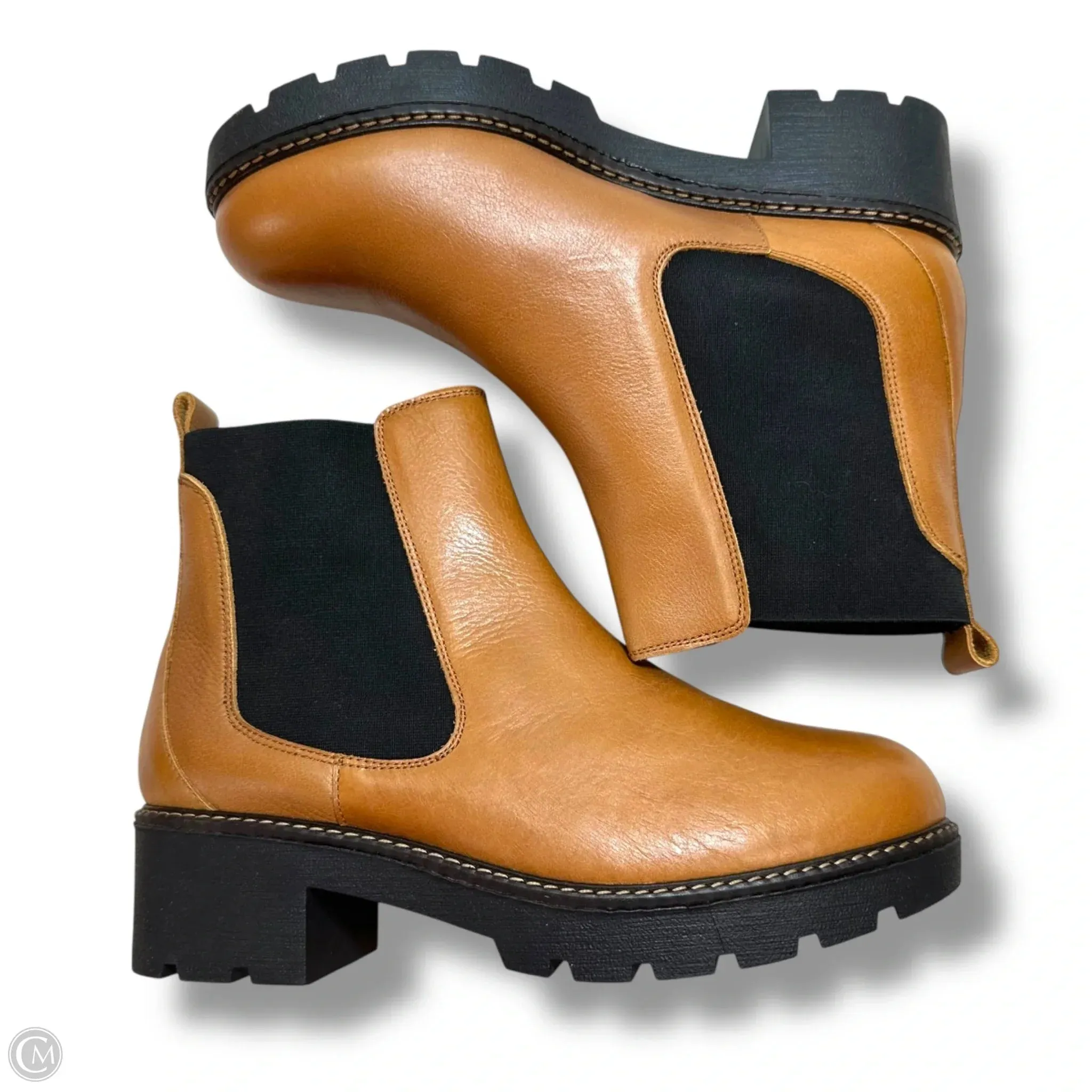 Boots Ankle Heels By Anthropologie In Brown, Size: 9 Ankle Boots With Front Slits