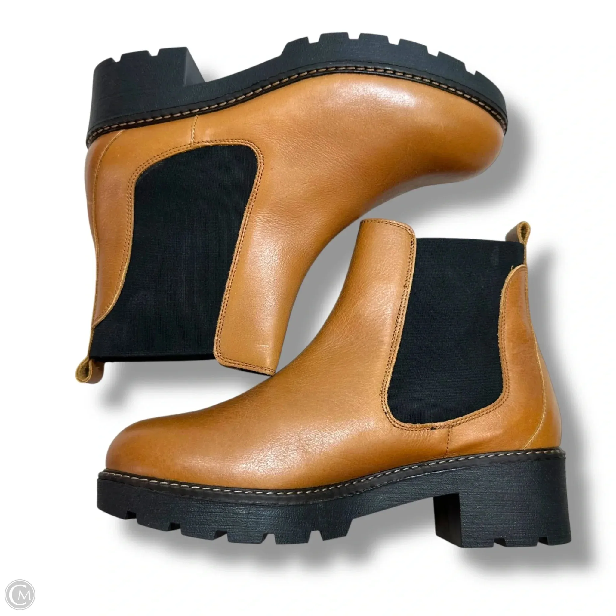 Boots Ankle Heels By Anthropologie In Brown, Size: 9 Ankle Boots With Split Front