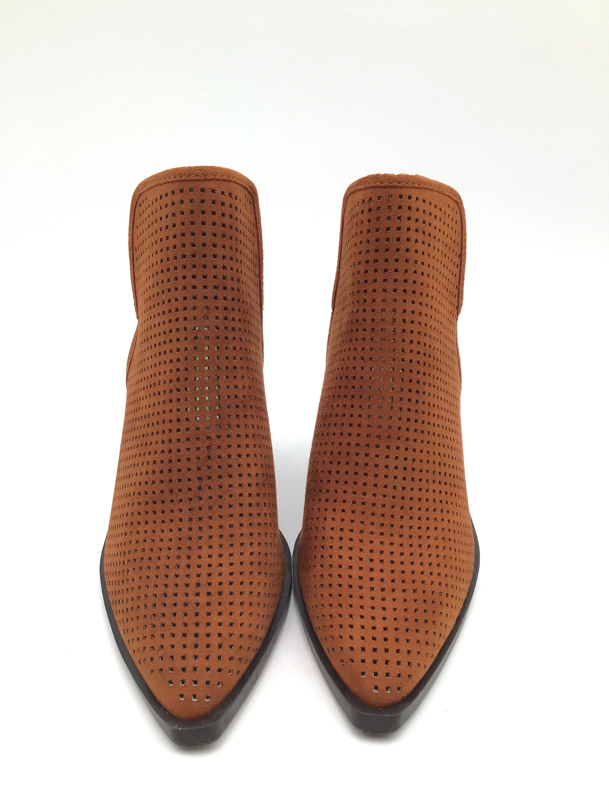 Boots Ankle Heels By Bamboo In Brown, Size: 7 Ankle Boots Cowgirl