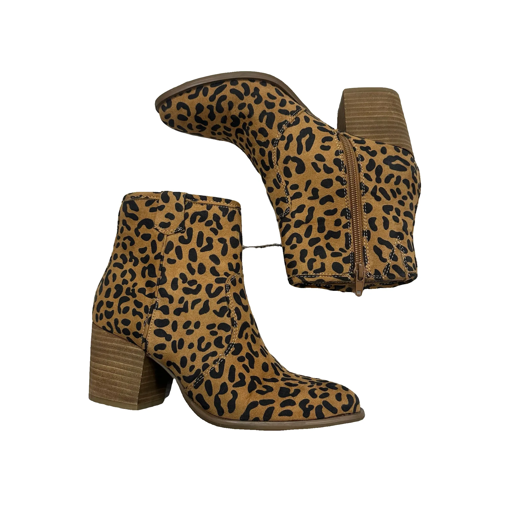 A New Day Ankle Boots Boots Ankle Heels By Carlos By Carlos Santana In Animal Print, Size: 6