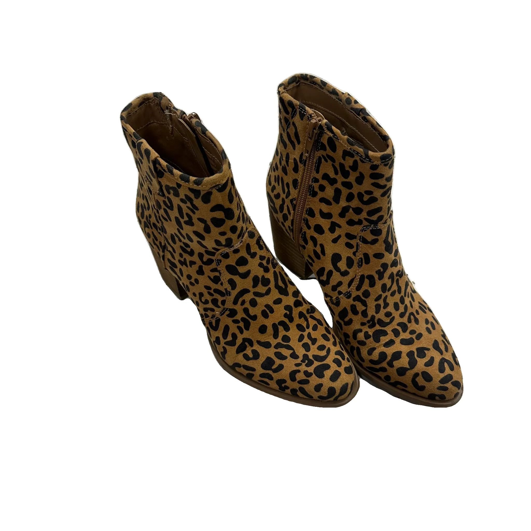 Boots Ankle Heels By Carlos By Carlos Santana In Animal Print, Size: 6 Heeled Cowboy Ankle Boots