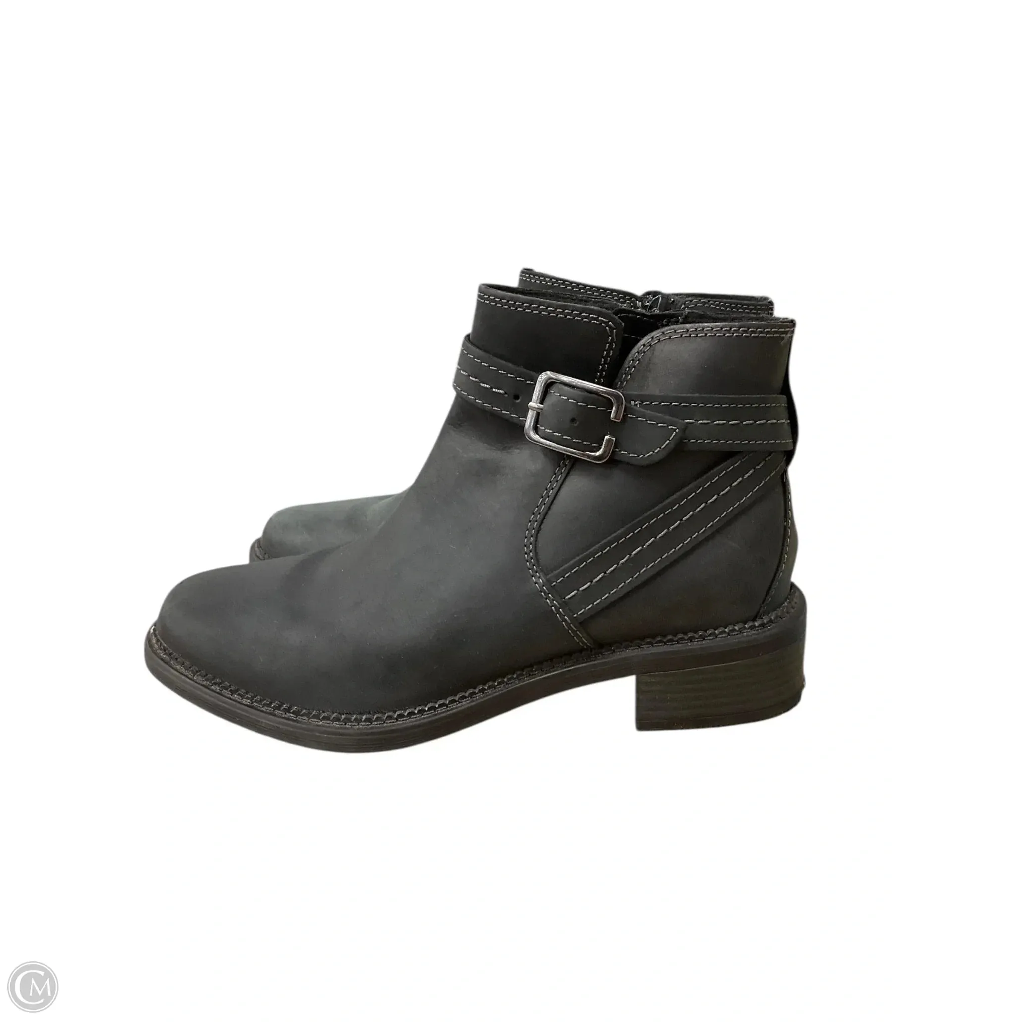 Stretch Knit Ankle Boots Boots Ankle Heels By Clarks In Black, Size: 8.5