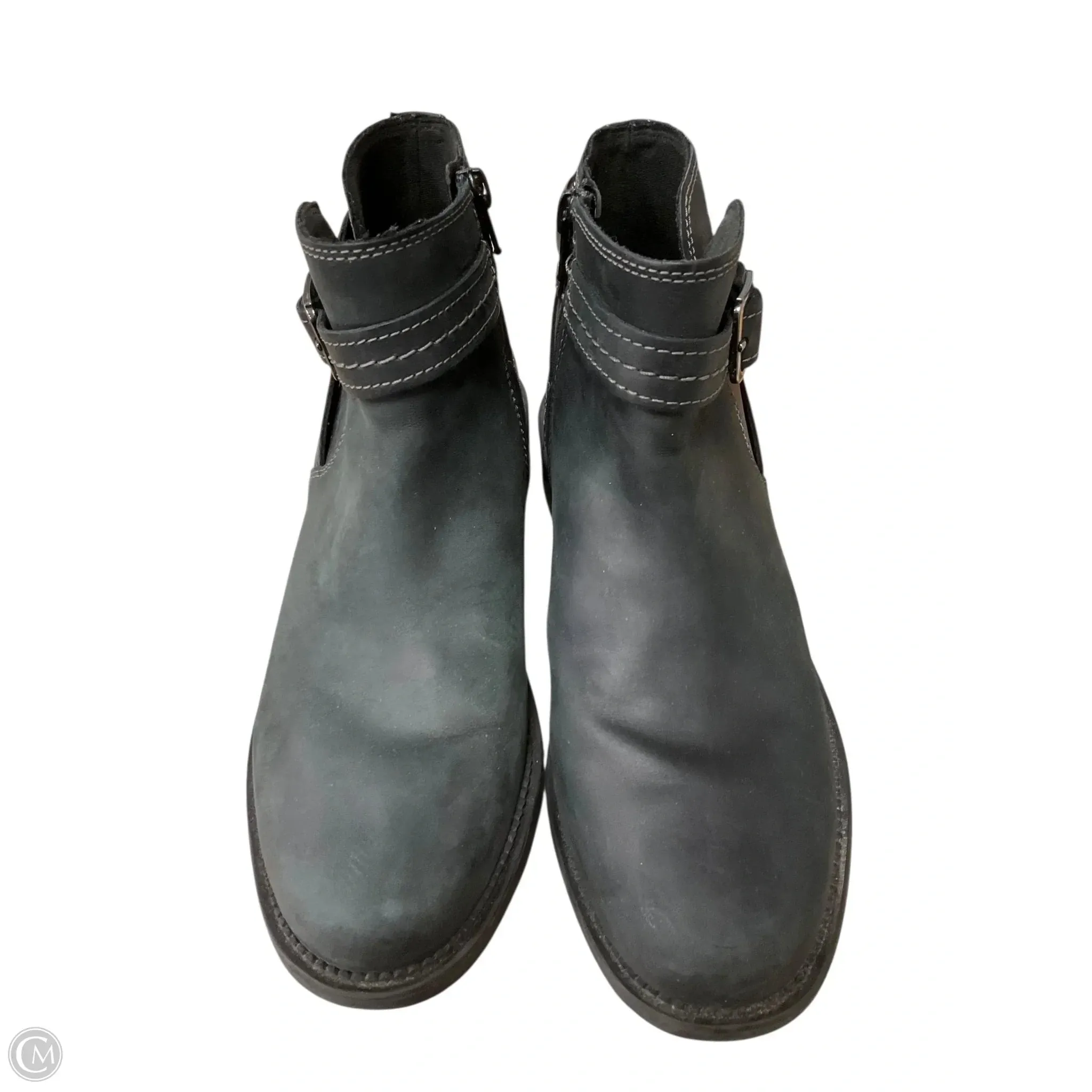 Block Heel Ankle Boots Wide Fit Boots Ankle Heels By Clarks In Black, Size: 8.5