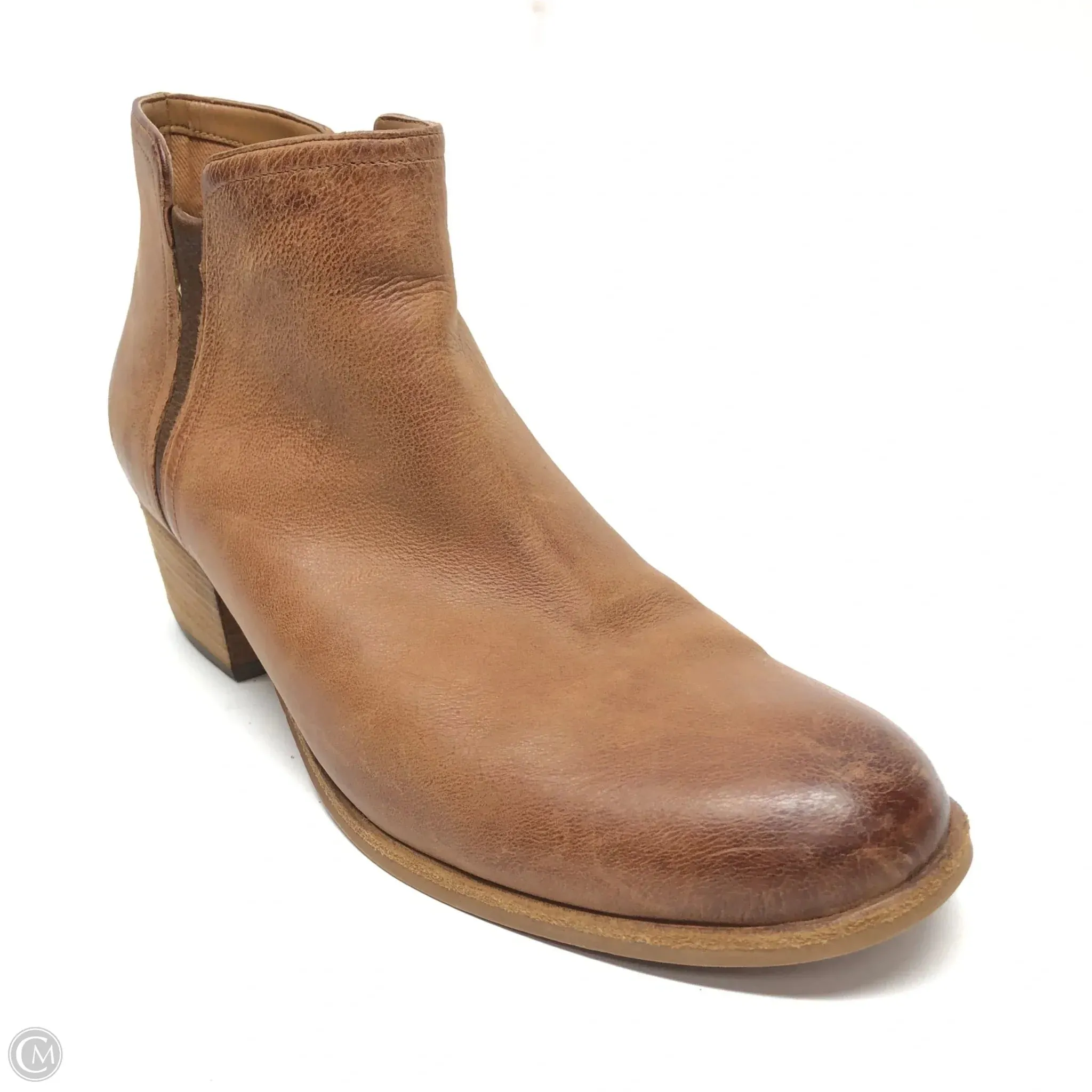 Soft Waves Ankle Boots Boots Ankle Heels By Clarks In Brown, Size: 11