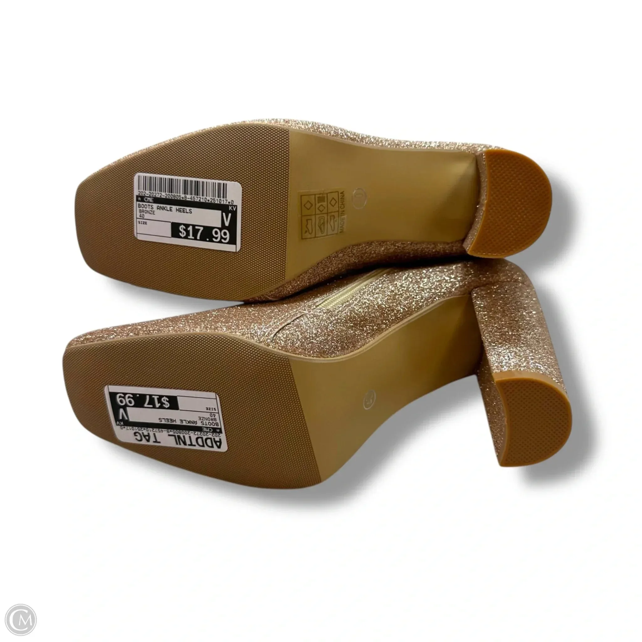 Boots Ankle Heels By Cme In Bronze Lace Up Ankle Boots Tan