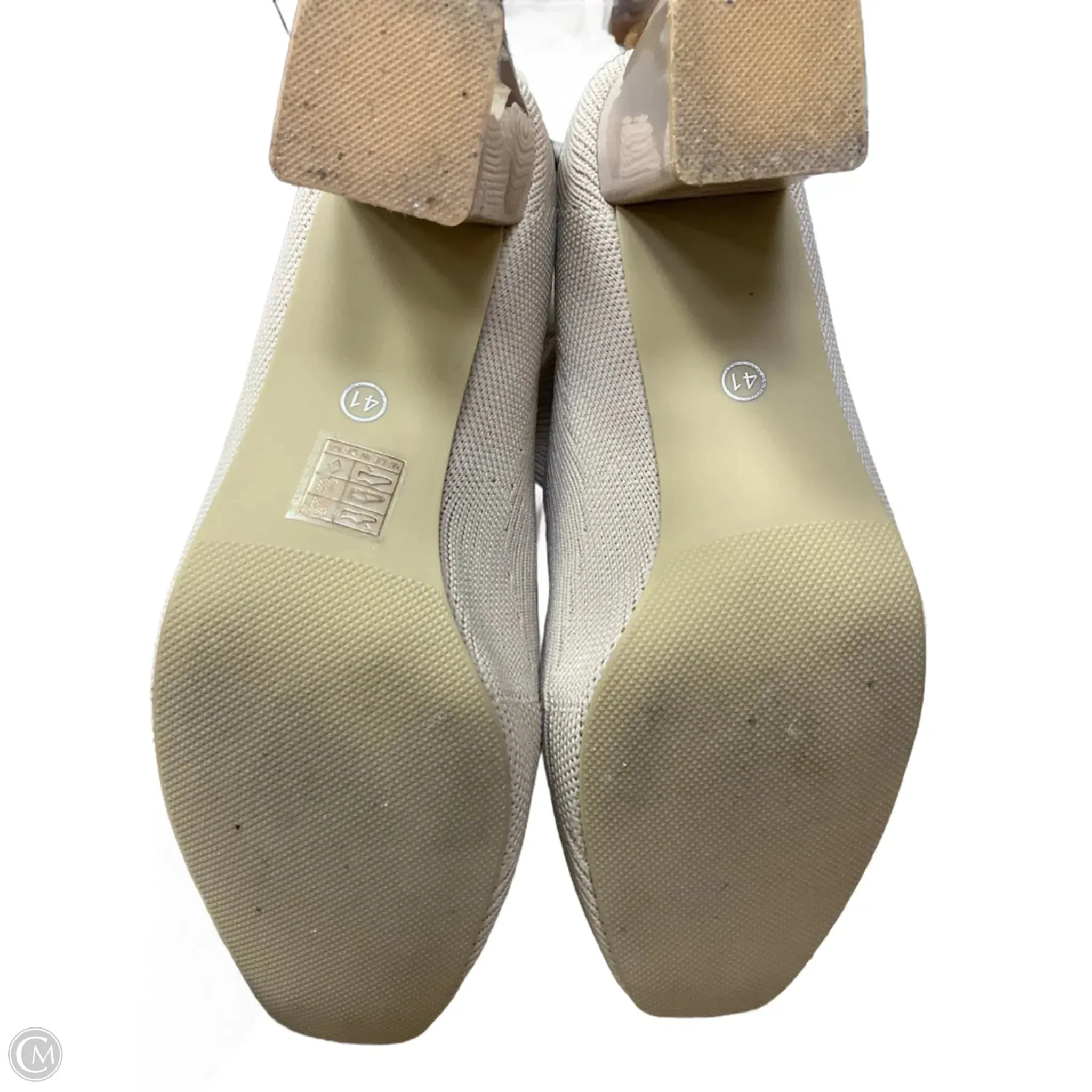 Boots Ankle Heels By Cme In Cream, Size: 10 4 Inch Heel Ankle Boots