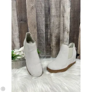 Boots Ankle Heels By Cme In Tan, Size: 9 Suede Platform Ankle Boots