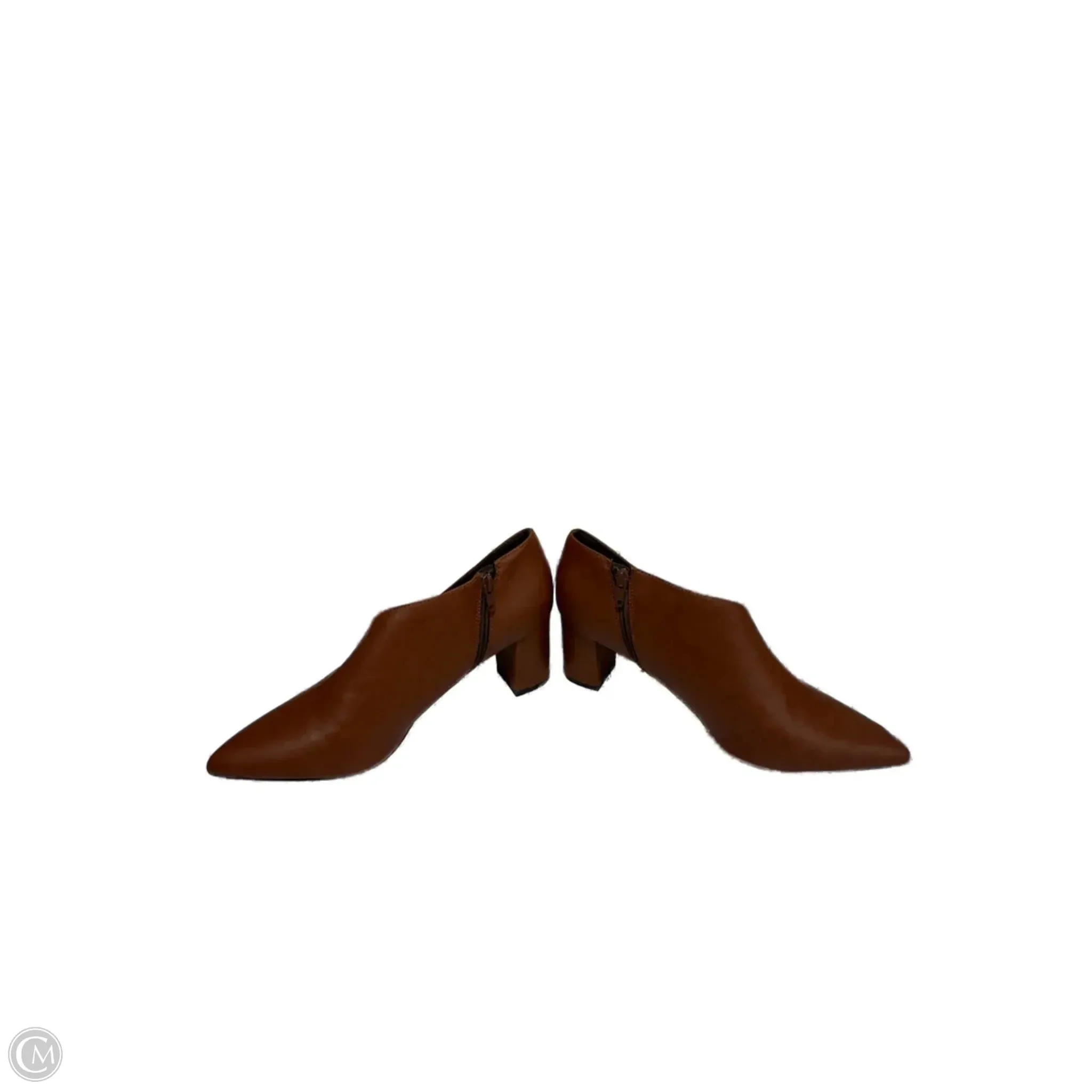 Ankle Boots Without Socks Boots Ankle Heels By Comfortview In Brown, Size: 11