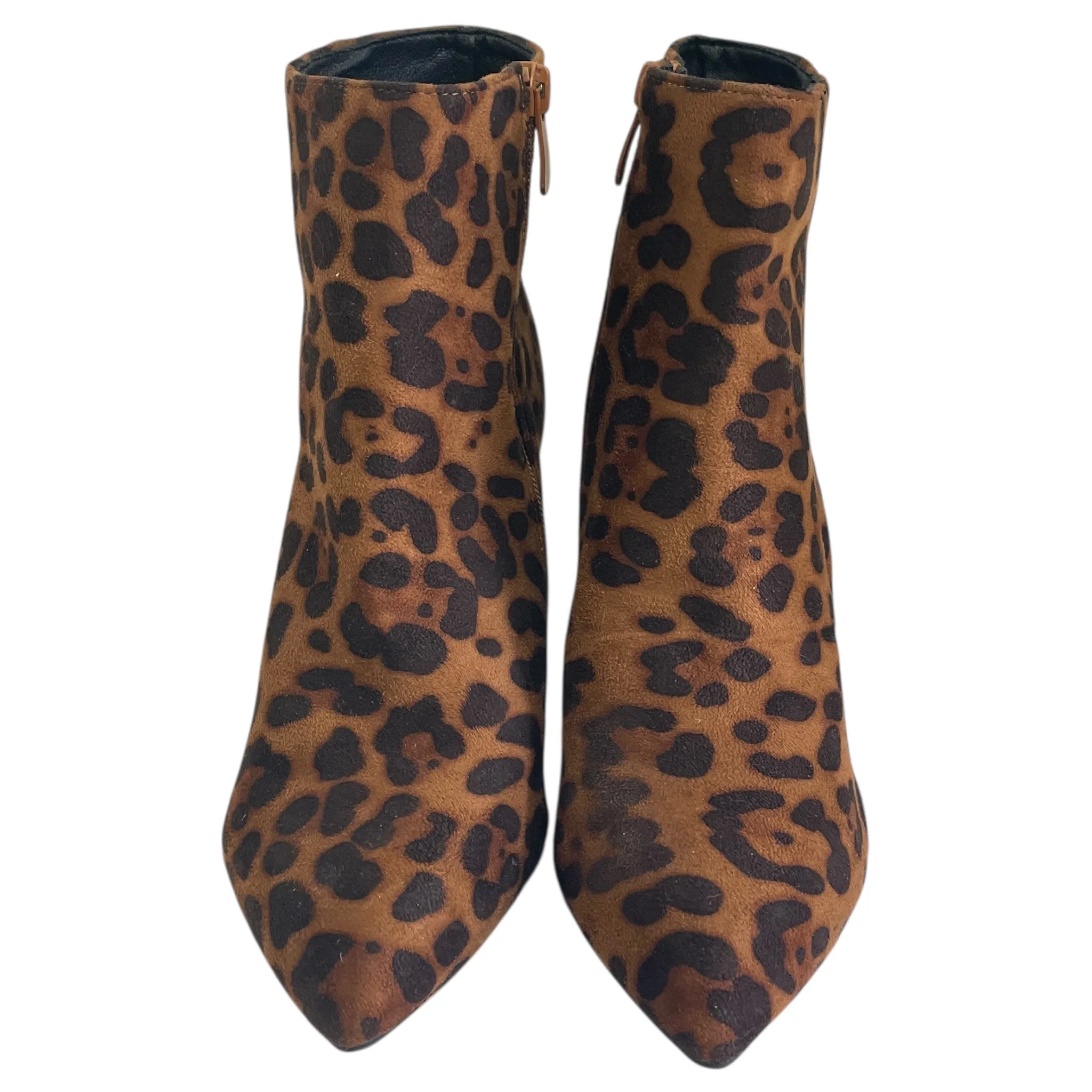 BOOTS ANKLE HEELS by  Dream Pairs In ANIMAL PRINT, Size: 7.5 Ankle Boots Narrow Shaft