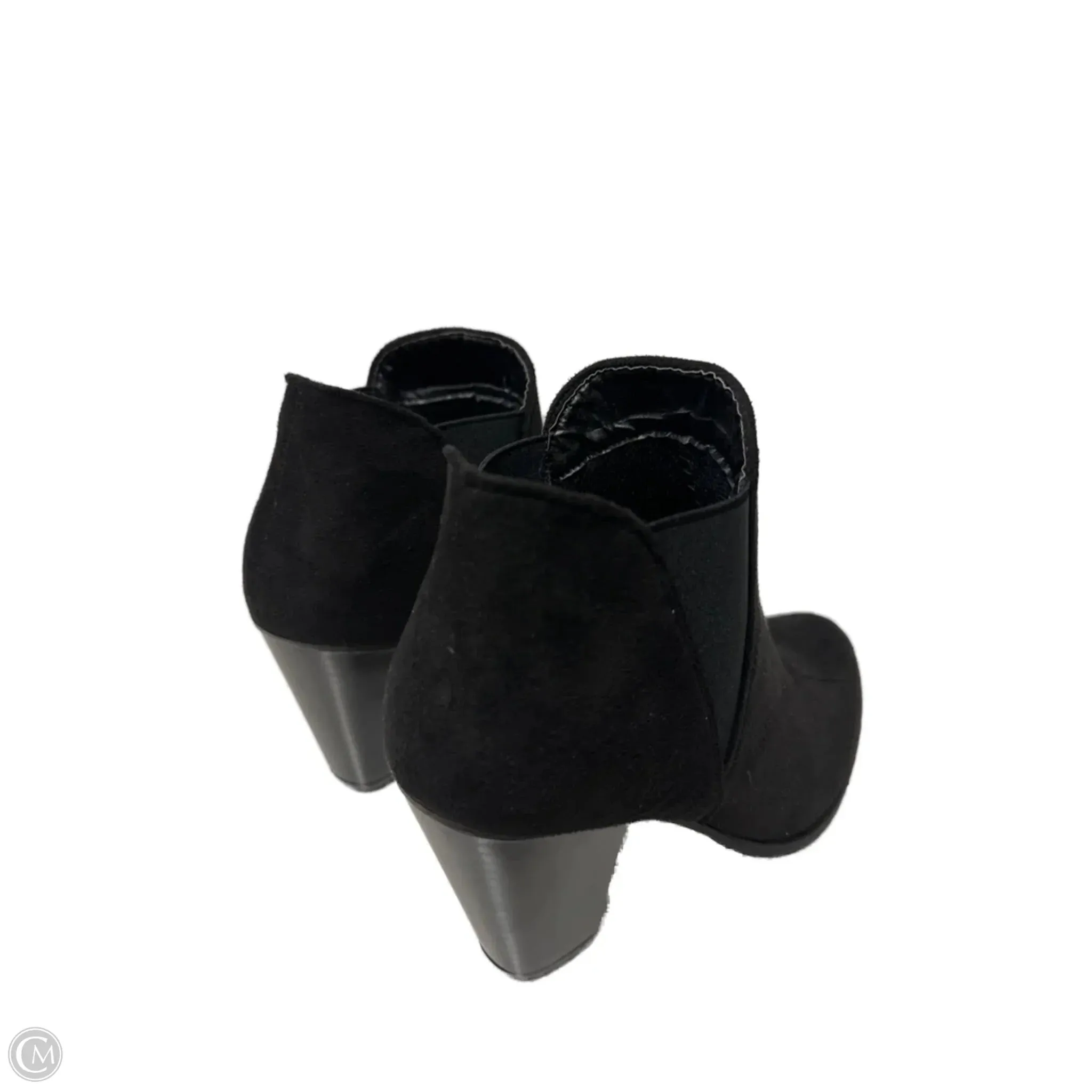 Patent High Heel Ankle Boots Boots Ankle Heels By Forever In Black, Size: 8