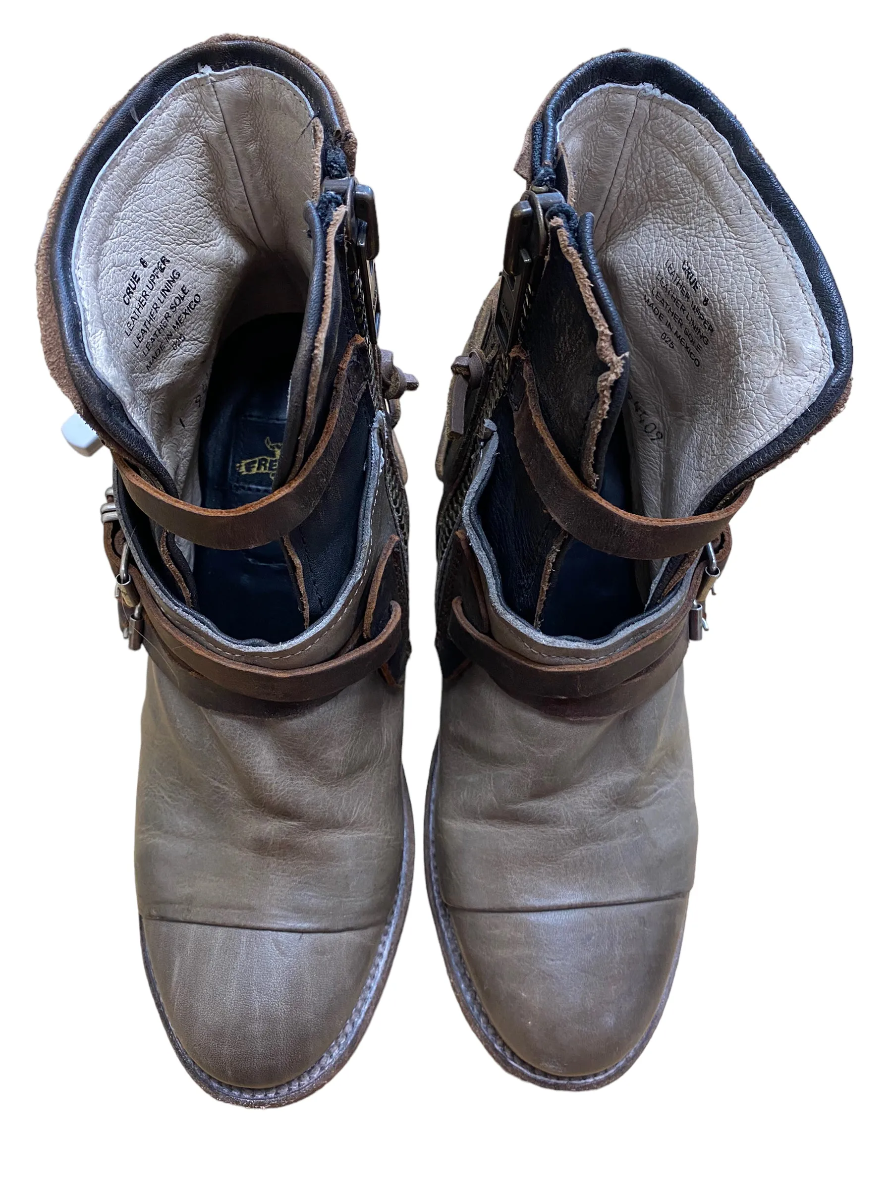 Boots Ankle Heels By Freebird  Size: 8 Wide Fit Suede Ankle Boots