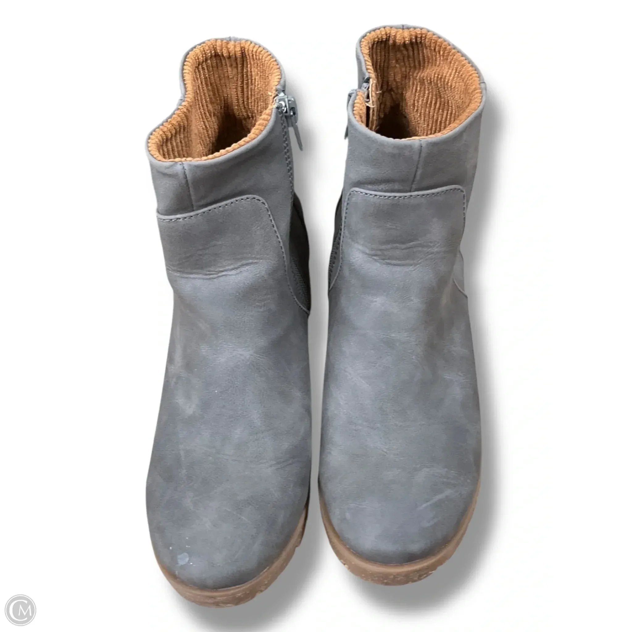 Low Ankle Boots Clearance Boots Ankle Heels By Korks In Grey, Size: 8