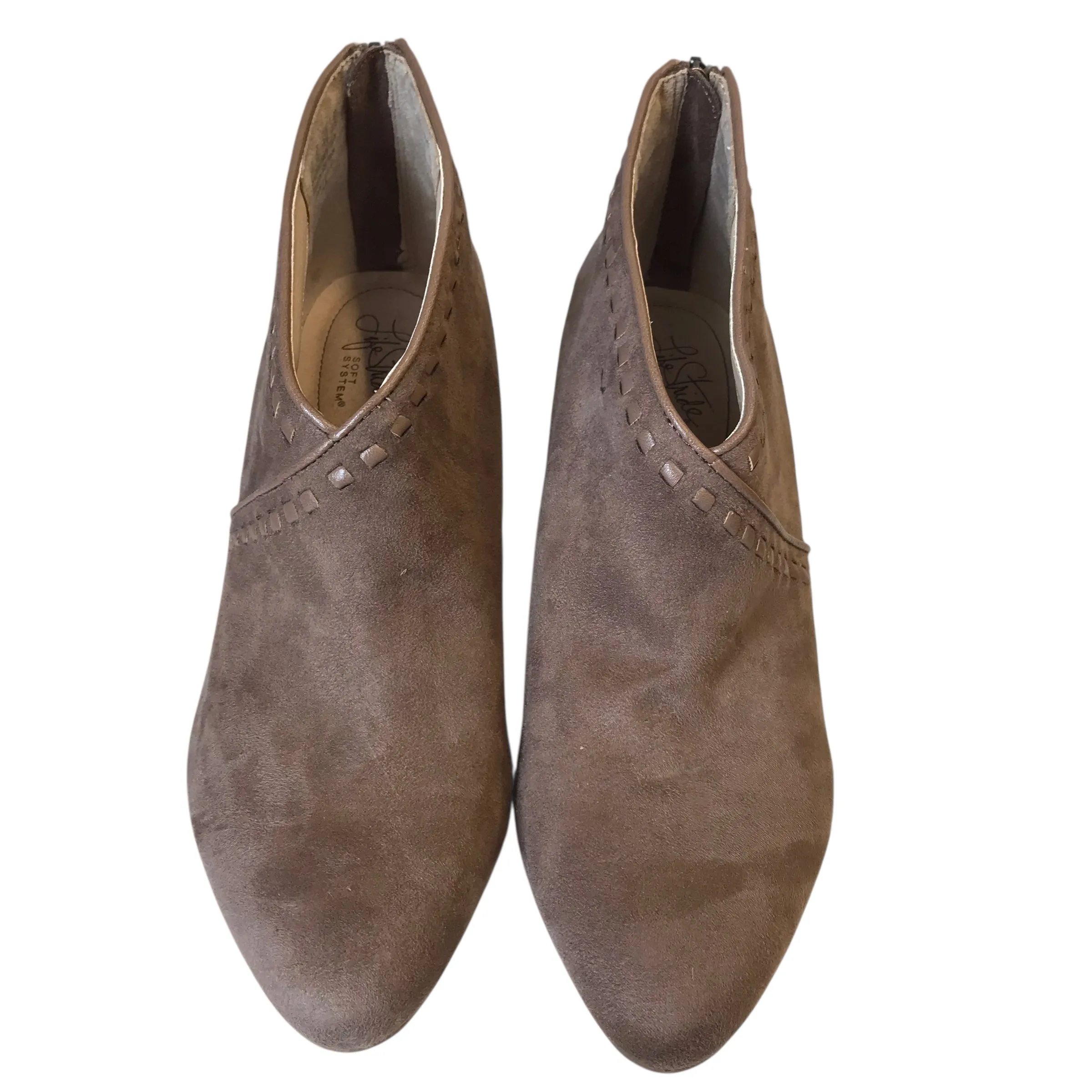 BOOTS ANKLE HEELS by LIFE STRIDE in BEIGE, Size:9.5 Ankle Boots Summer Outfit