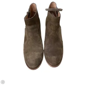 Boots Ankle Heels By Madewell In Green, Size: 7.5 Cheap Chunky Heel Ankle Boots