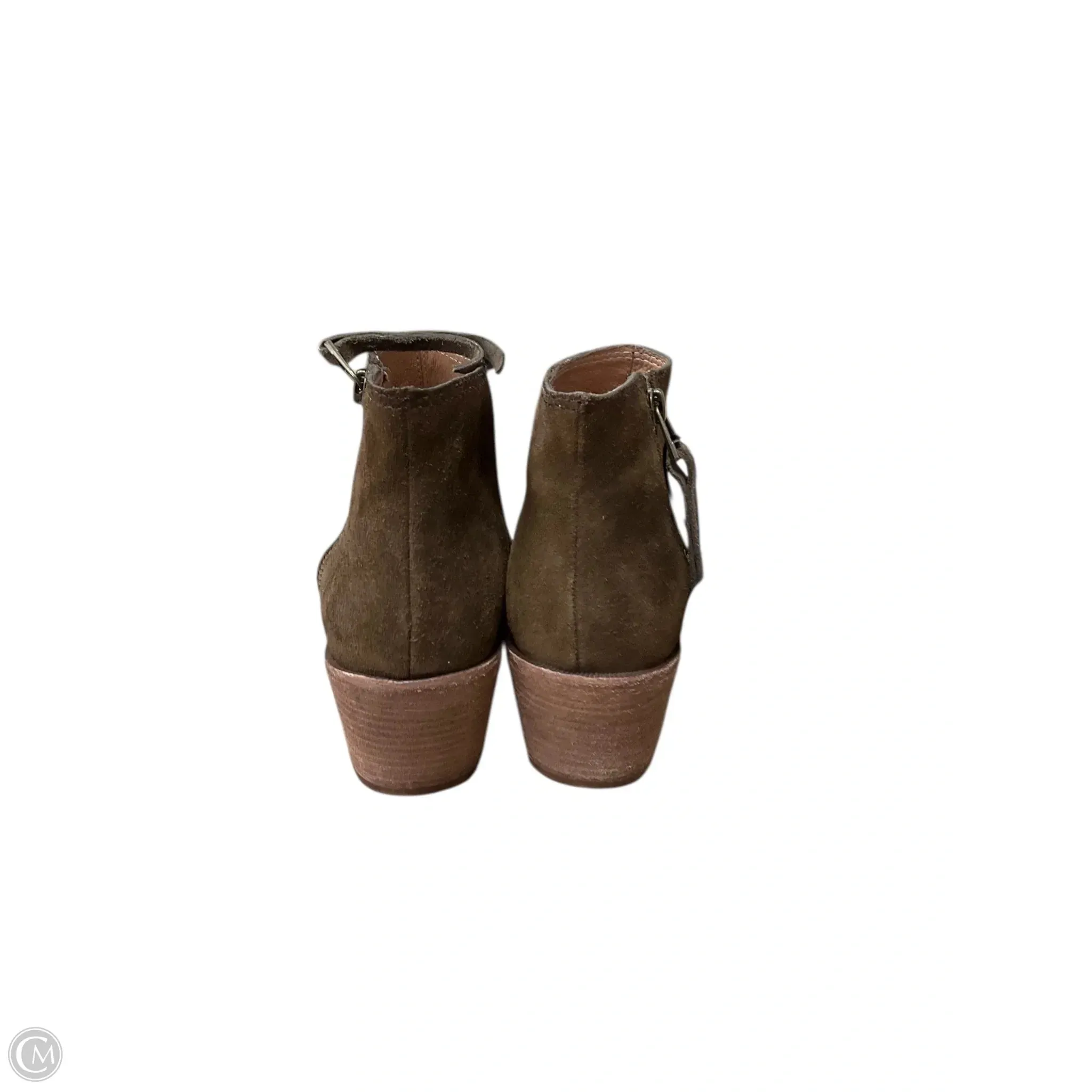 Boots Ankle Heels By Madewell In Green, Size: 7.5 Black Ankle Boots Women