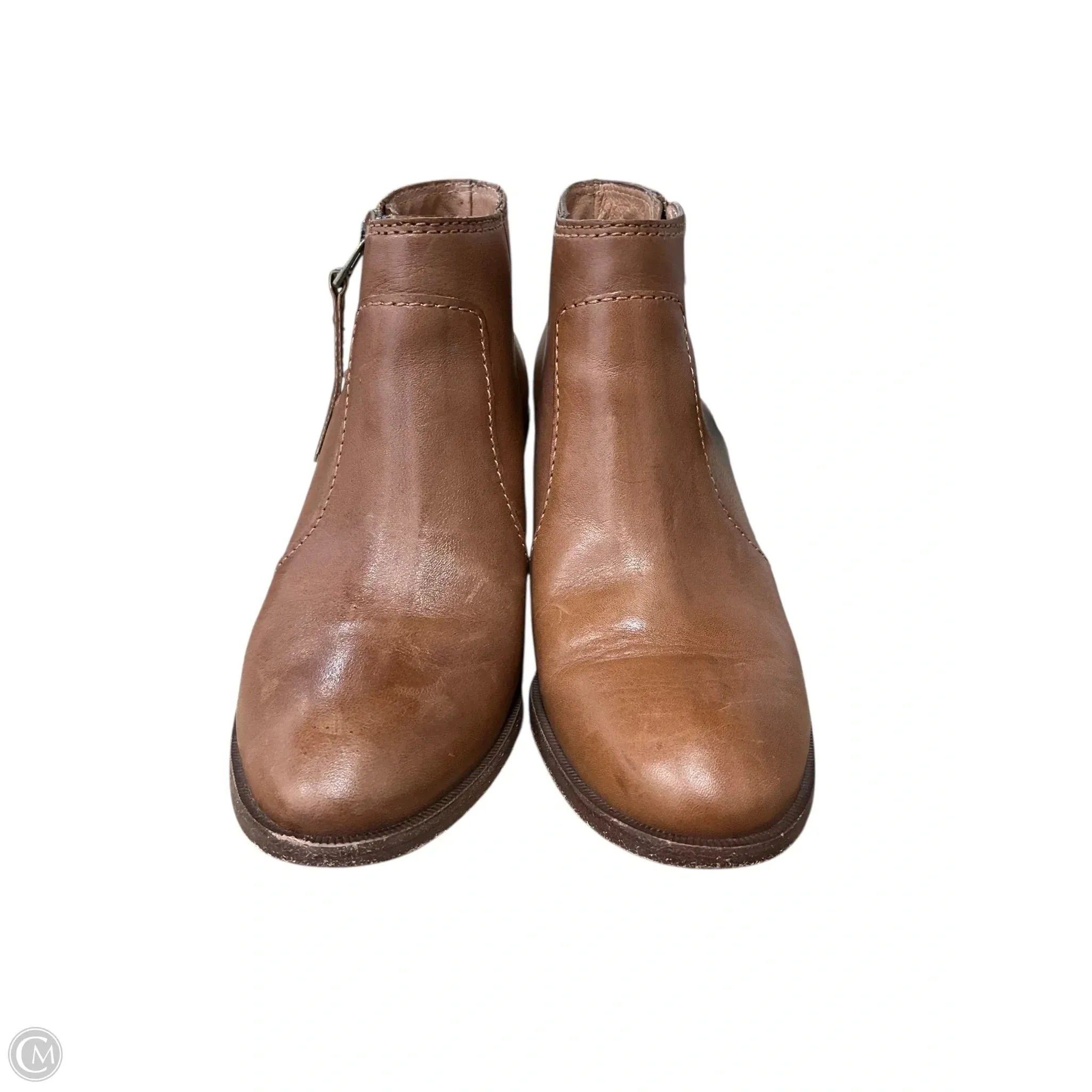 Boots Ankle Heels By Madewell In Tan, Size: 7.5 Best Affordable Ankle Boots