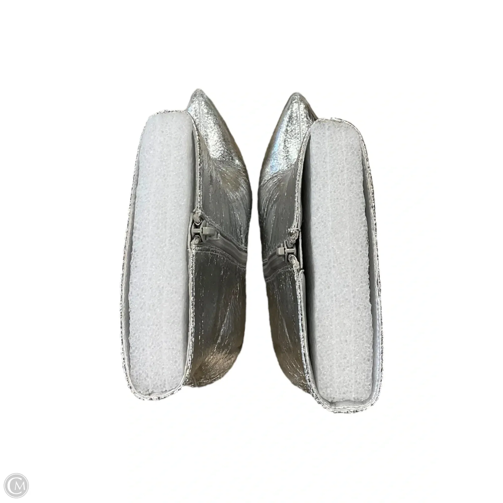 Boots Ankle Heels By Mia In Silver, Size: 8 Ankle Boots For Dancing