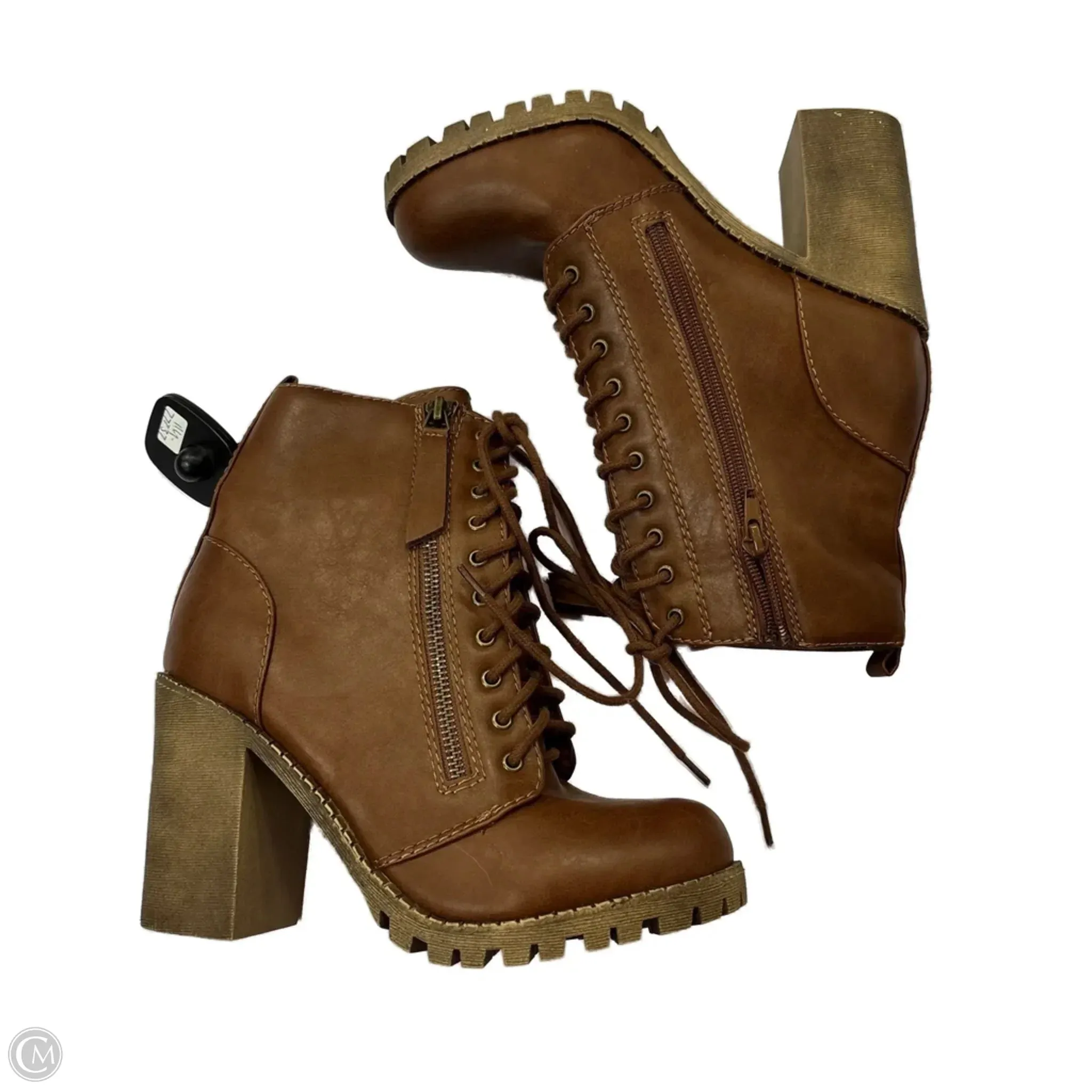 Ankle Boots With Socks Showing Boots Ankle Heels By Soda In Brown, Size: 7