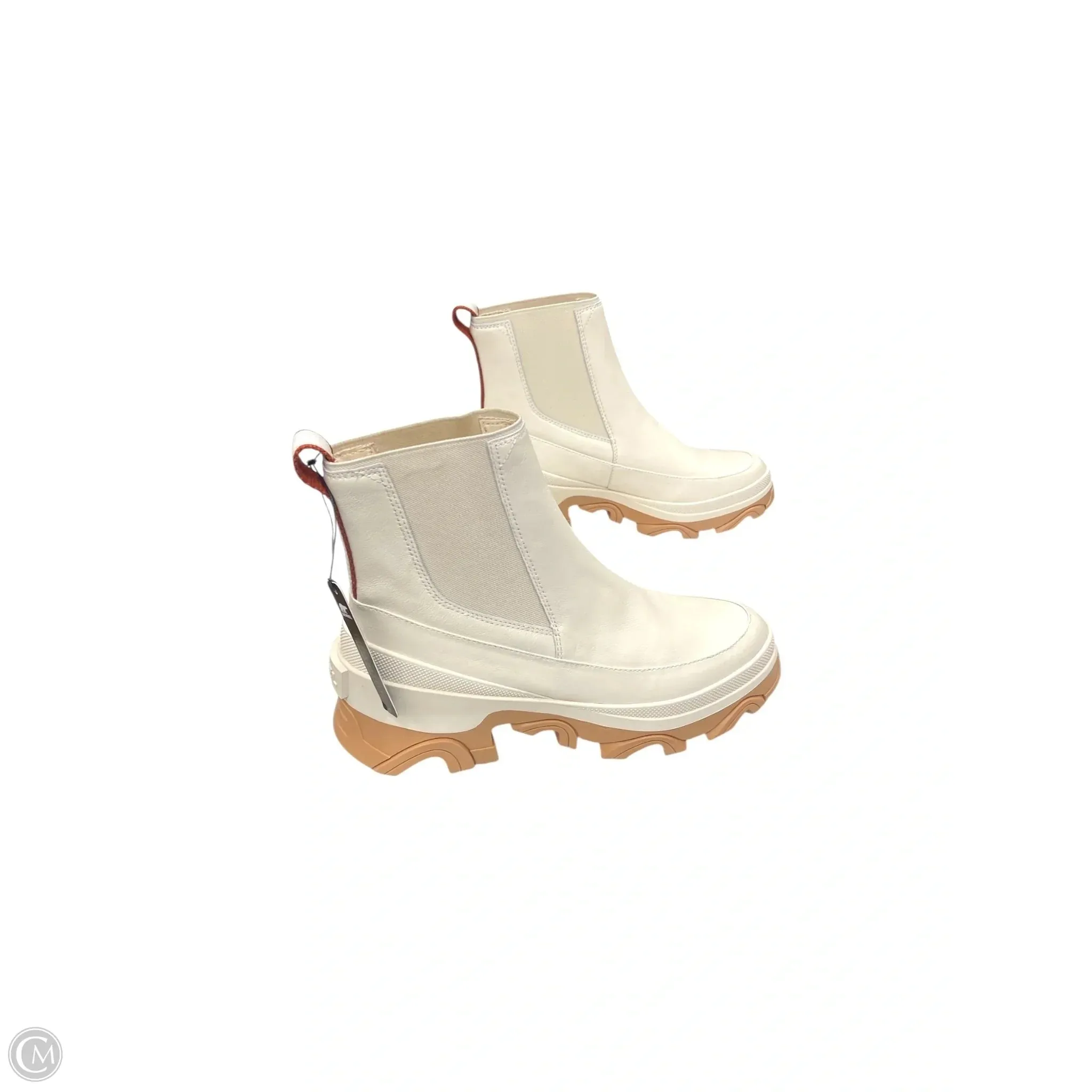 Boots Ankle Heels By Sorel In Cream, Size: 9 Tobii Ankle Boots