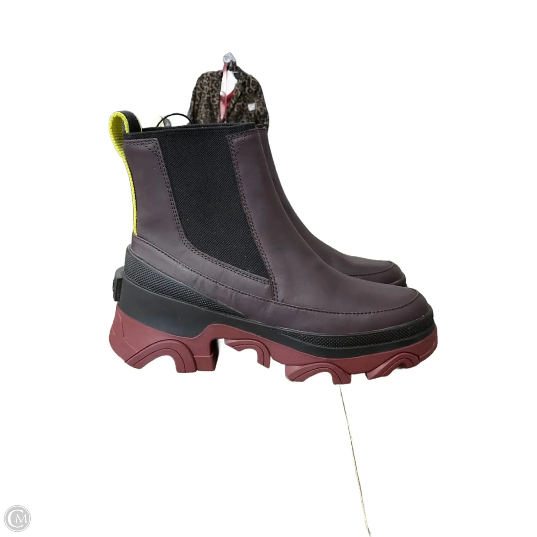 Ankle Boots Loose Around Ankle Boots Ankle Heels By Sorel In Maroon, Size: 6