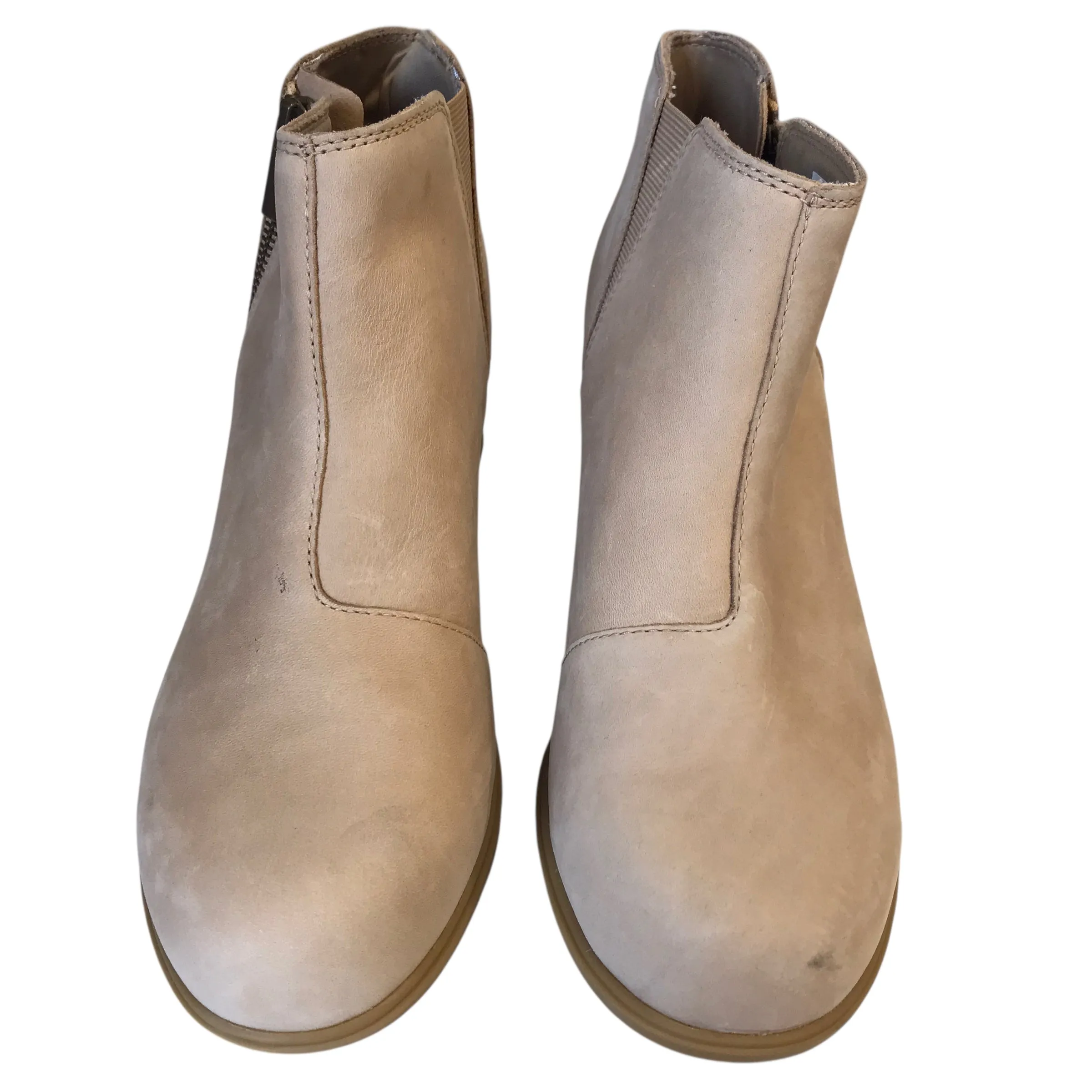 BOOTS ANKLE HEELS by SOREL in TAN, Size:10 Ankle Boots 3 Inch Heel