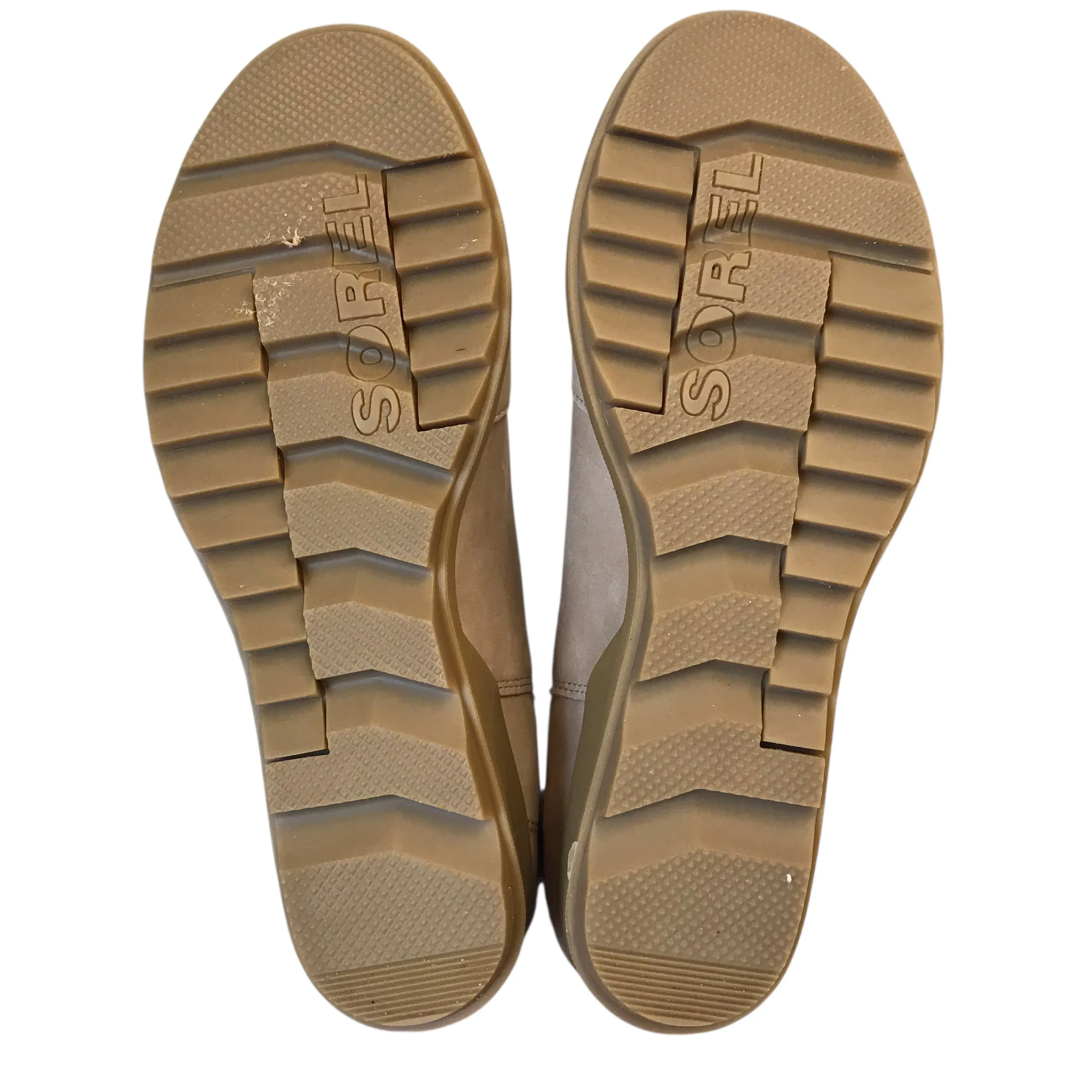 BOOTS ANKLE HEELS by SOREL in TAN, Size:10 Lace Up Ankle Boots Leather