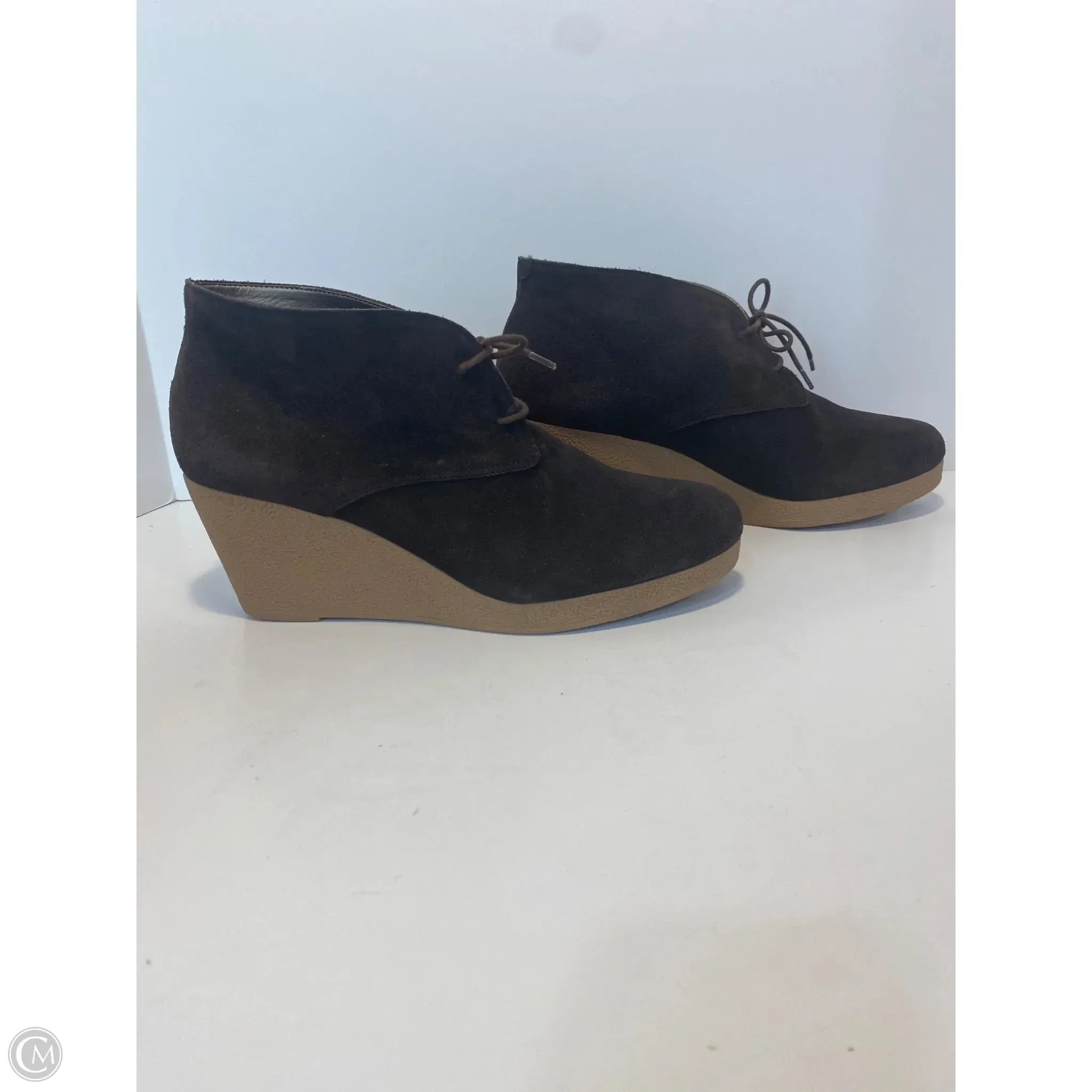 Lace Up Cut Out Ankle Boots Boots Ankle Heels By Talbots In Brown, Size: 10