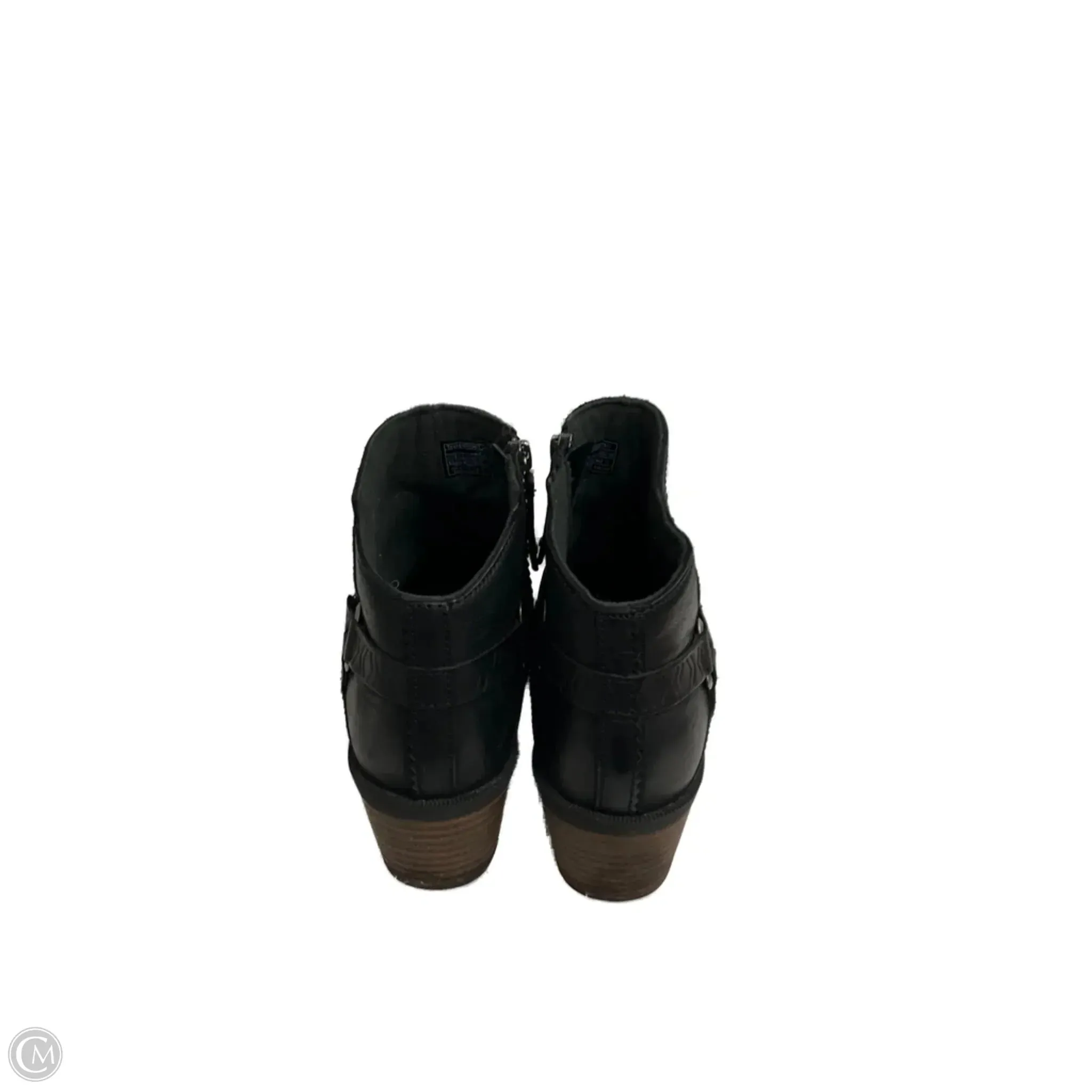 Boots Ankle Heels By Teva In Black, Size: 8.5 Brown Suede Boots Ankle