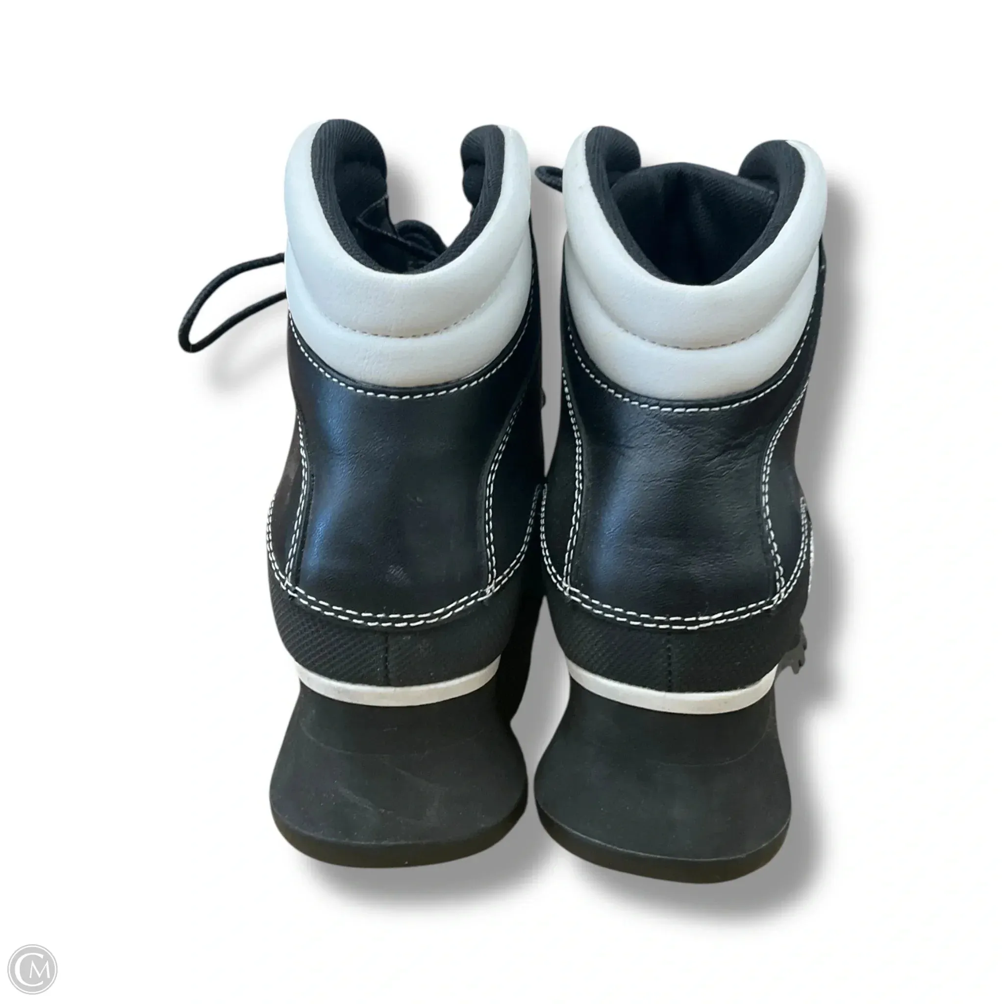 Waterproof Slip On Ankle Boots Boots Ankle Heels By Timberland In Black, Size: 6.5